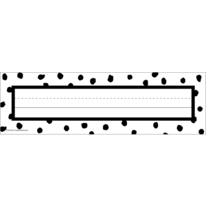Custom White Name Plates with Black Dots - Personalized Office Desk Name Sign for Professionals & Home Office Decor