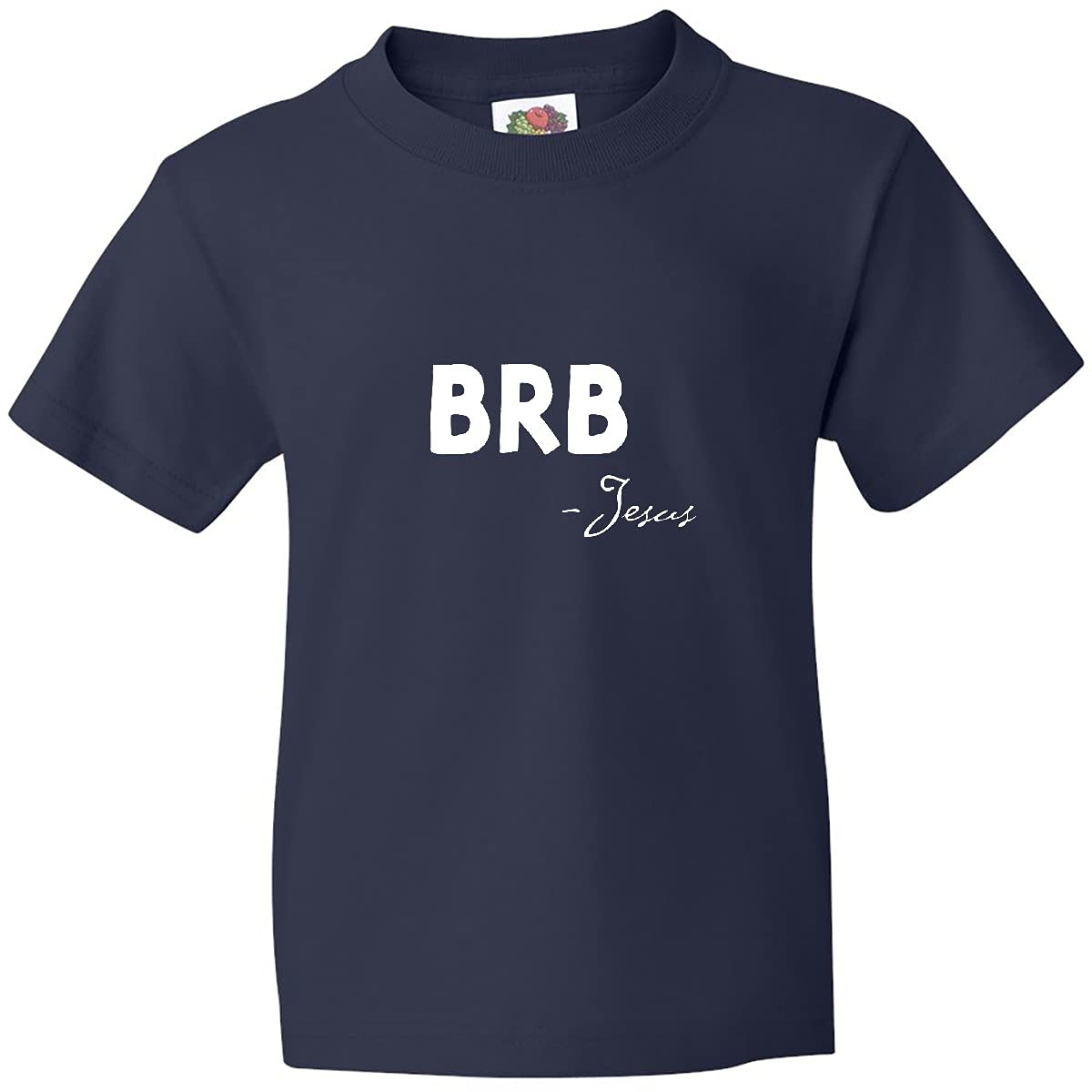 Inktastic Easter BRB Jesus Youth T-Shirt - Religious Easter Apparel for Kids & Teens - Perfect for Church, Sunday School & Easter Celebrations