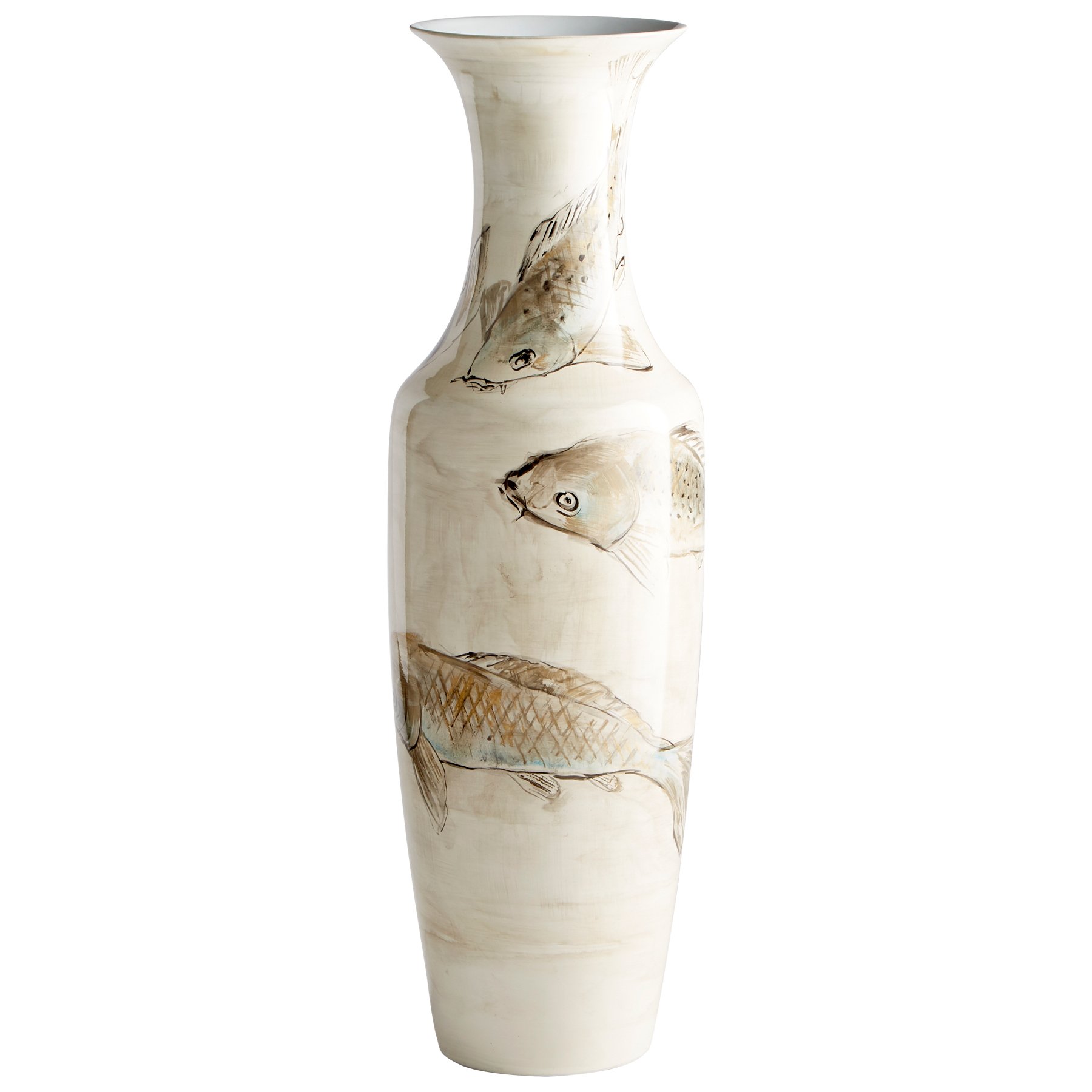 Cyan Design Playing Koi Vases & Planters - Handmade Ceramic Fish Decor for Home, Office & Garden Decorations | Perfect for Indoor Plants, Floral Arrangements & Asian-Inspired Interior Design