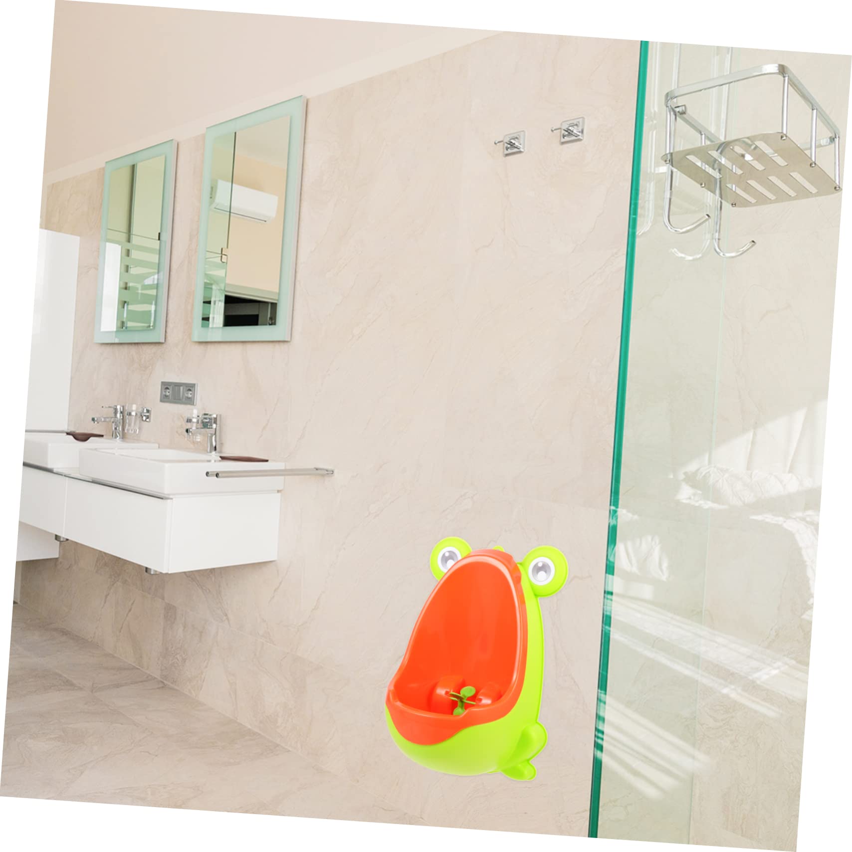**Andreslad Boys & Girls Potty Training Urinal - Frog Design, Anti-Slip Base, Fun Rotating Windmill - Toddler Toilet for Easy Bathroom Training (Ideal for Home & Travel Use)**