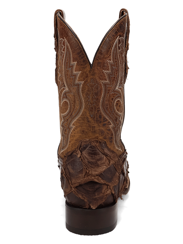 Dan Post DP5011 Men's RAYMOND Pirarucu Square Toe Cowboy Boots - Brown Leather Western Boots for Country Dancing, Rodeo & Casual Wear