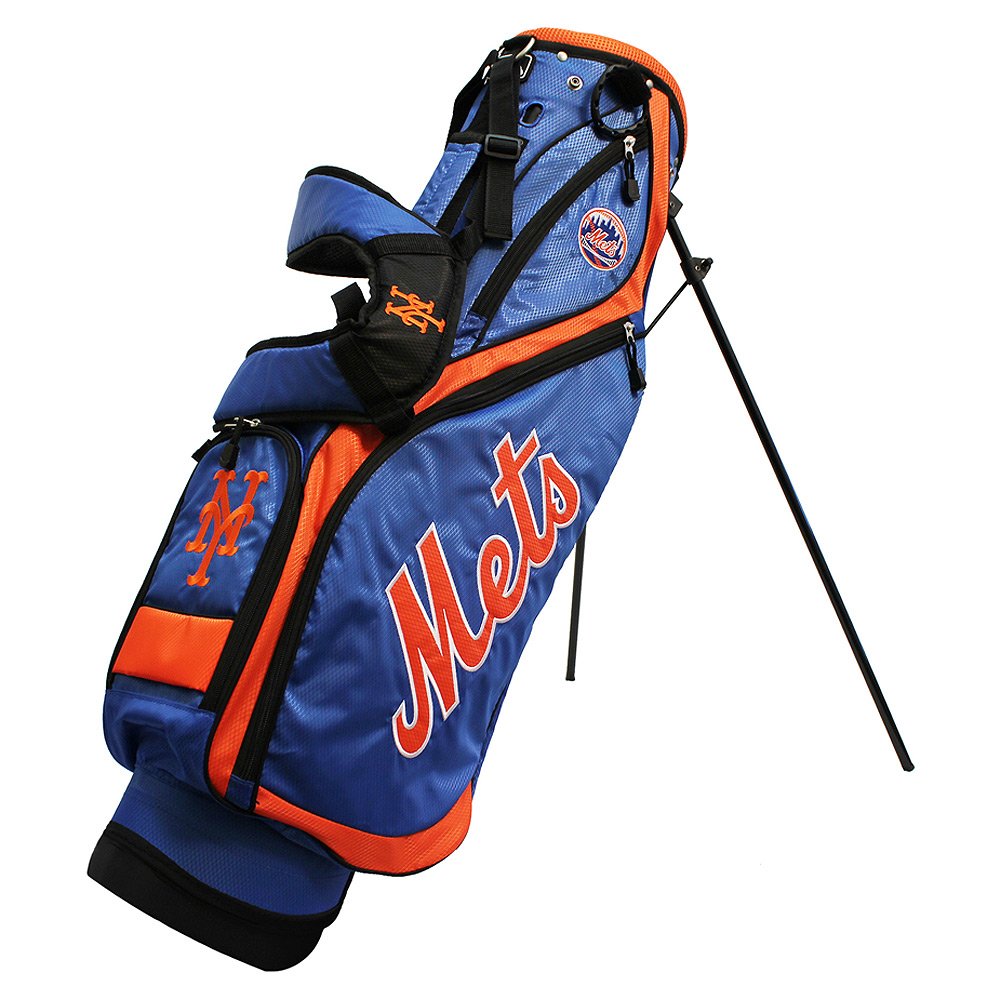 MLB New York Mets Logo Stand Bag - Premium Golf Club Carrier for Sports Fans & Golf Enthusiasts | Perfect for Course, Driving Range & Travel