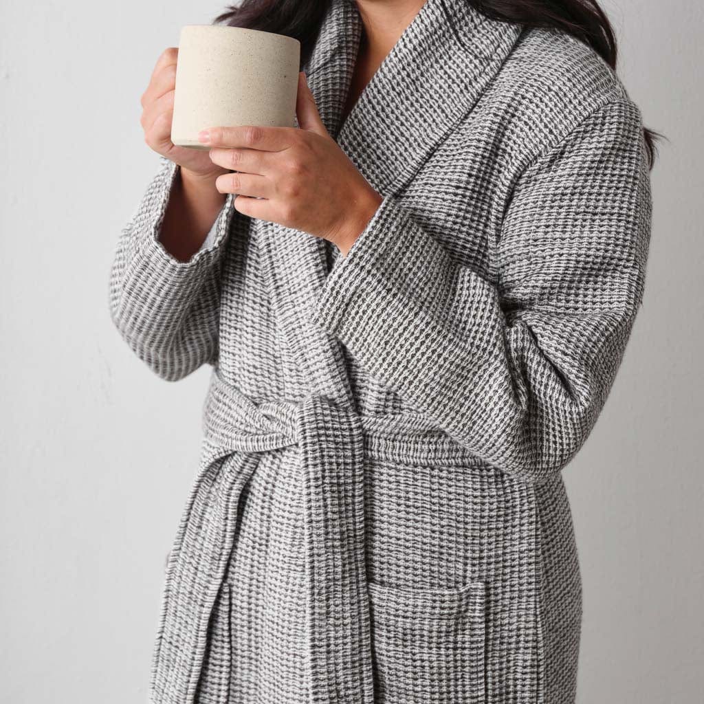 Premium Aegean Cotton Bath Robe for Women & Men - Soft Absorbent Luxury Spa Robe - Perfect for Home, Hotel & Beach Relaxation