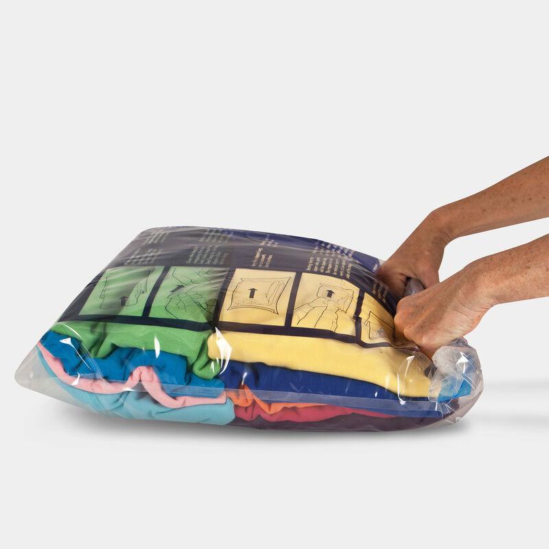 Travelon Set of 2 Premium Vacuum Compression Packing Bags for Travel - Space Saving Luggage Organizers for Clothes, Blankets & Accessories | Perfect for Vacations, Camping & Business Trips