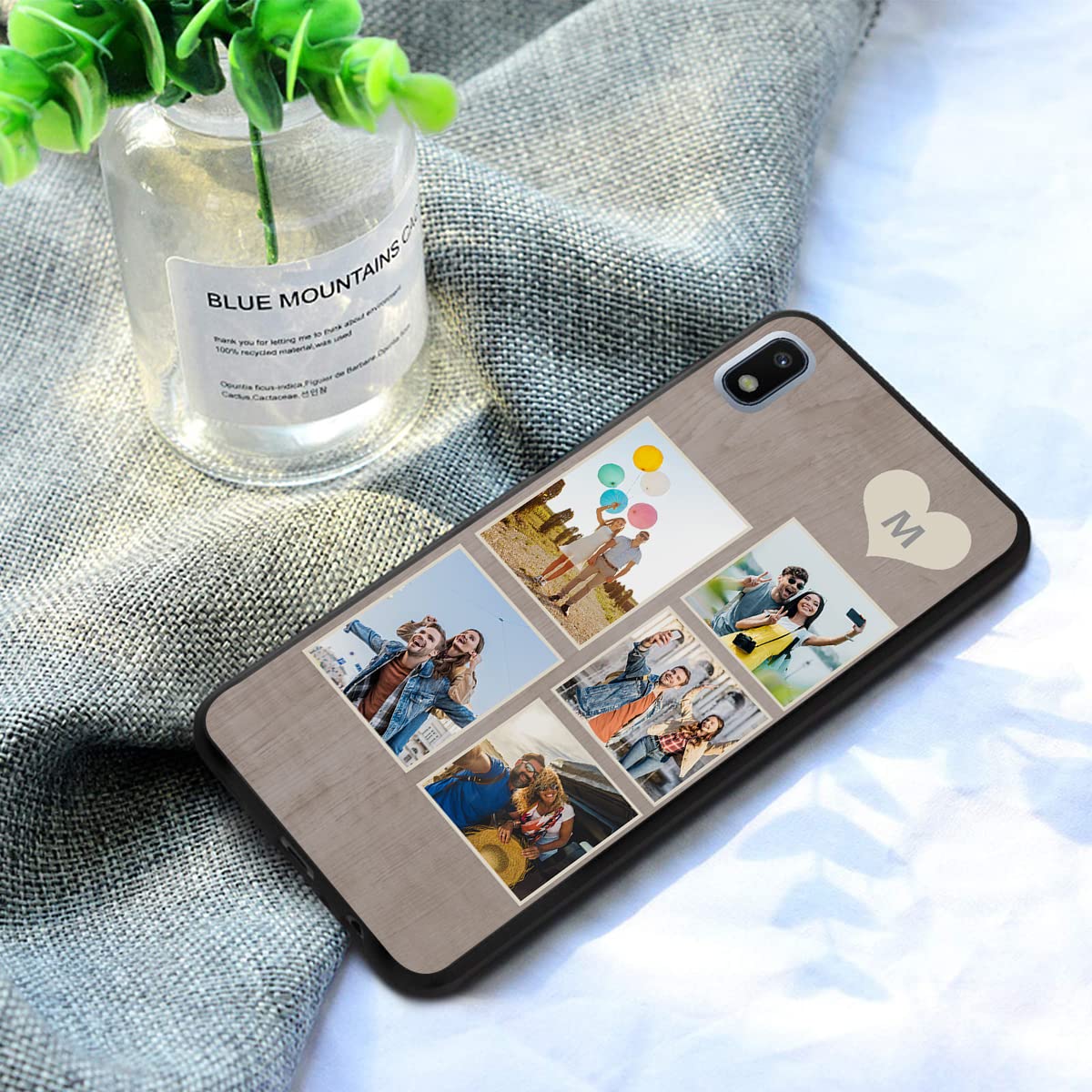 Custom Samsung Galaxy A10E Phone Case - Personalized Multi-Photo Soft TPU Cover with Anti-Scratch Protection - Ideal Gift for Him/Her - Perfect for Everyday Use, Travel & Special Occasions - Black