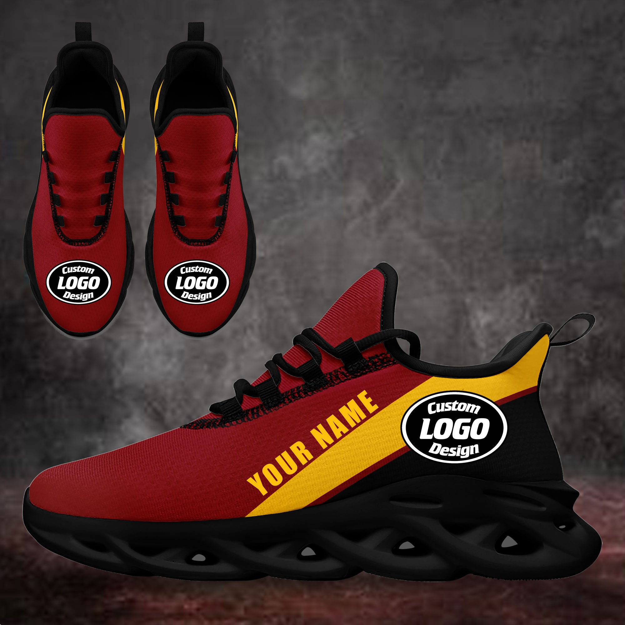 Custom MaxSoul Personalized Sneakers - Breathable Lightweight Running Shoes for Men & Women | Perfect for Gym, Jogging, and Casual Wear