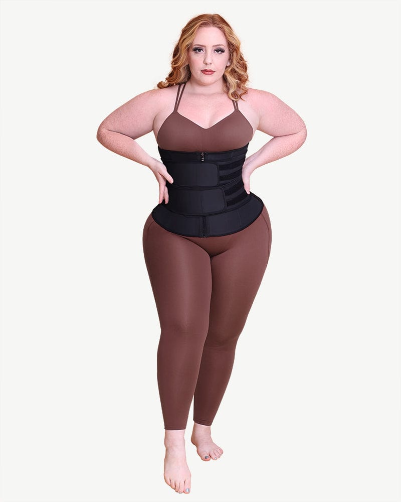 NeoSweat® Double Power Waist Trainer for Women - High Compression Slimming Corset Belt for Tummy Control & Body Shaping - Perfect for Workouts, Postpartum Recovery & Everyday Wear