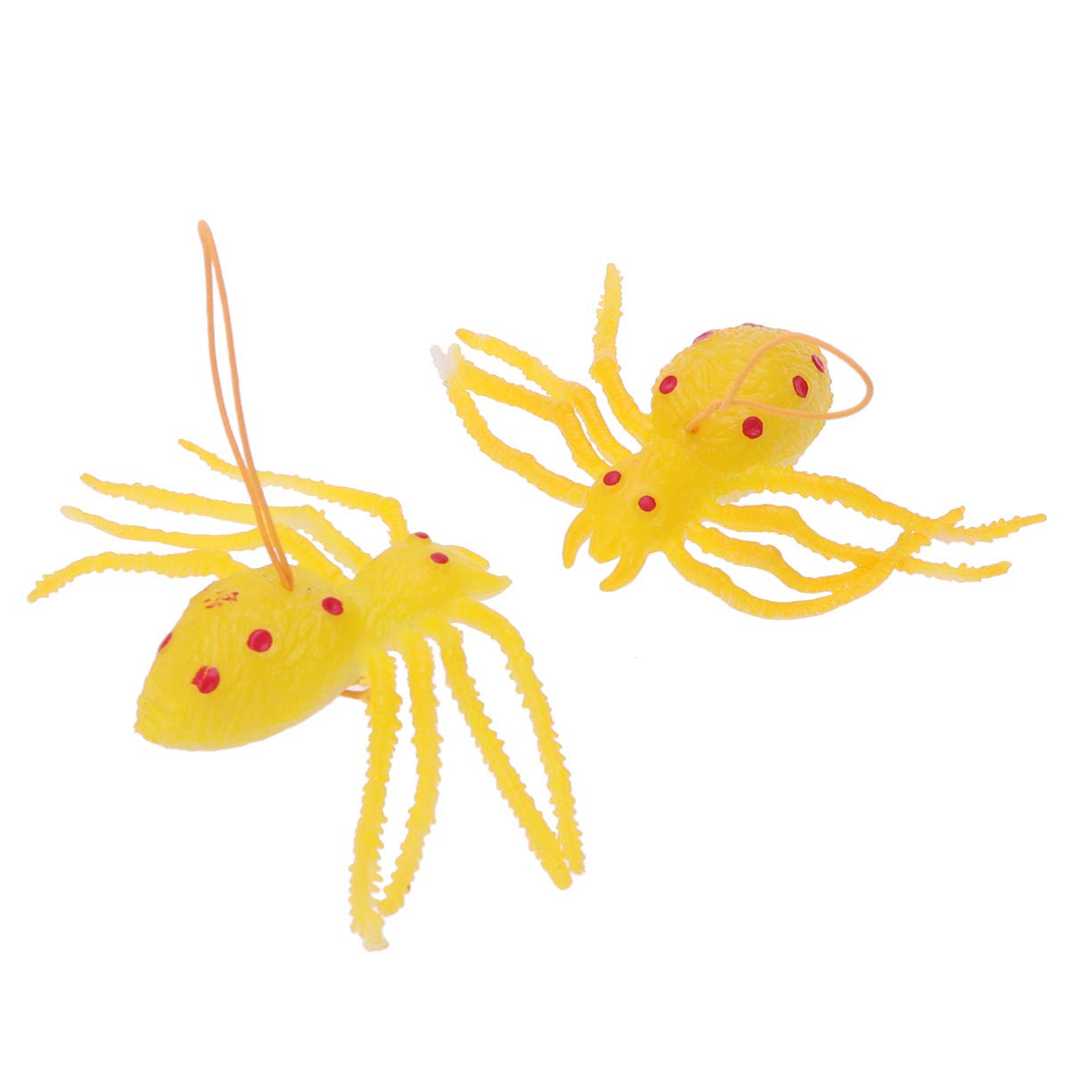 2pcs Halloween Artificial TPR Spiders - Scary Party Decorations for Home, Yard & Halloween Props - Perfect for Indoor/Outdoor Halloween Decor, Trick or Treat Displays & Spooky Themed Parties