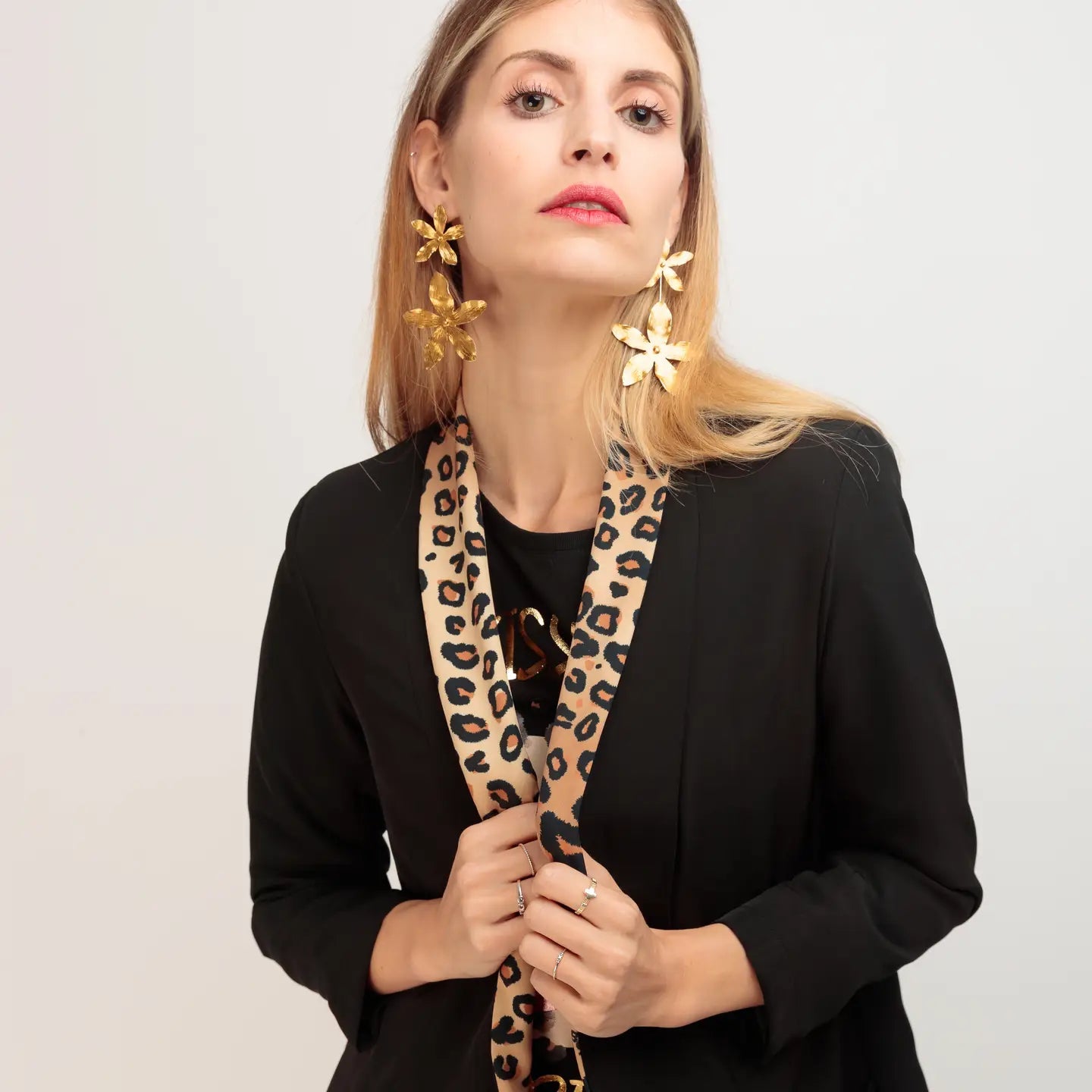 Elegant Leopard Print Blazer for Women - Chic Smoking Jacket for Parties, Weddings & Evening Events