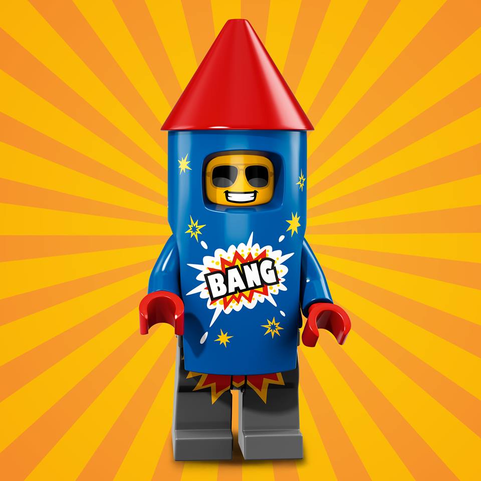 Firework Guy – Series 18 Lego Minifigure | Collectible Building Toy for Kids & Adults | Perfect for Displays, Gifts & Lego Collections
