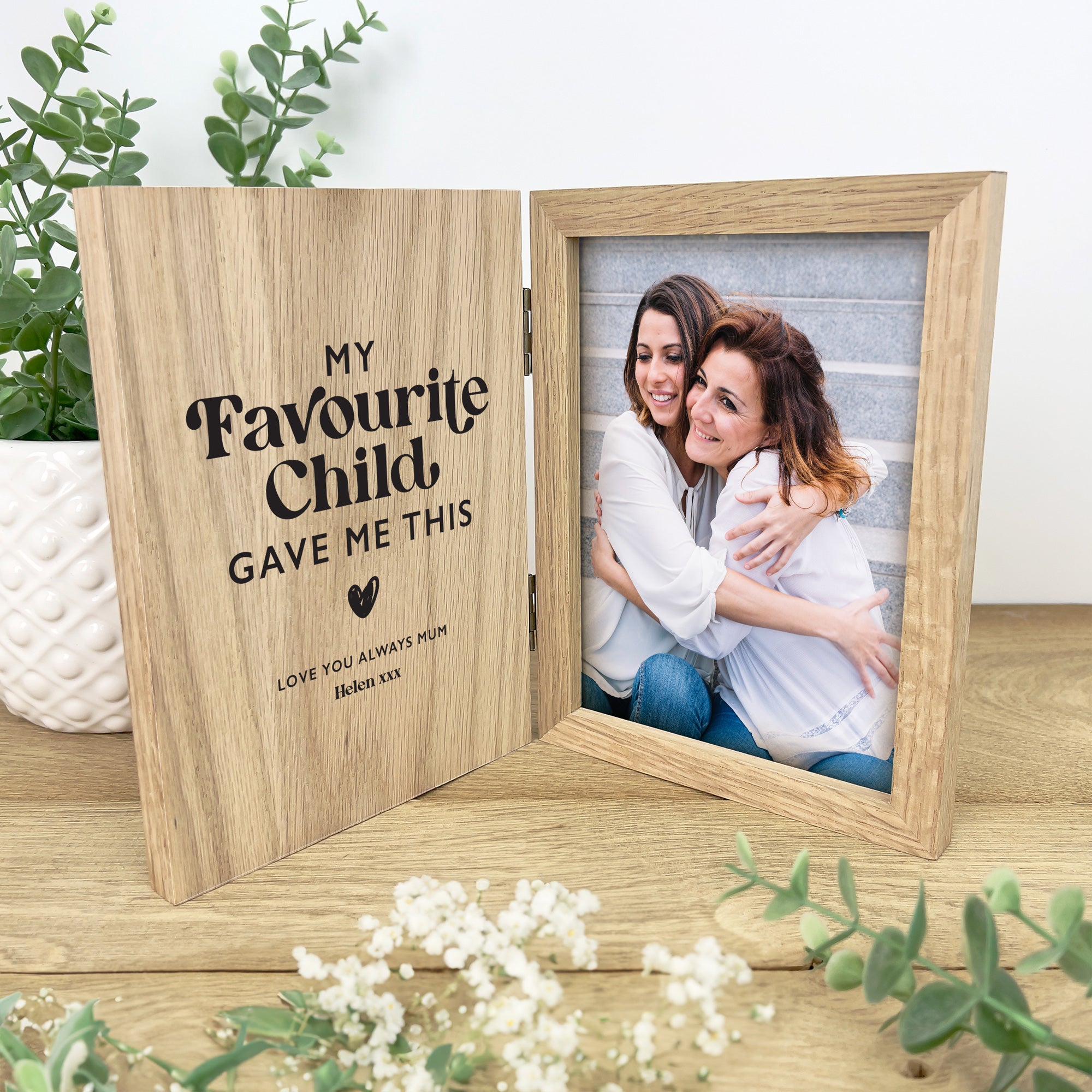 Personalized 'My Favorite Child Gave Me This' Photo Book Frame - Perfect for Mother's Day Gifts, Family Keepsakes & Nursery Decor