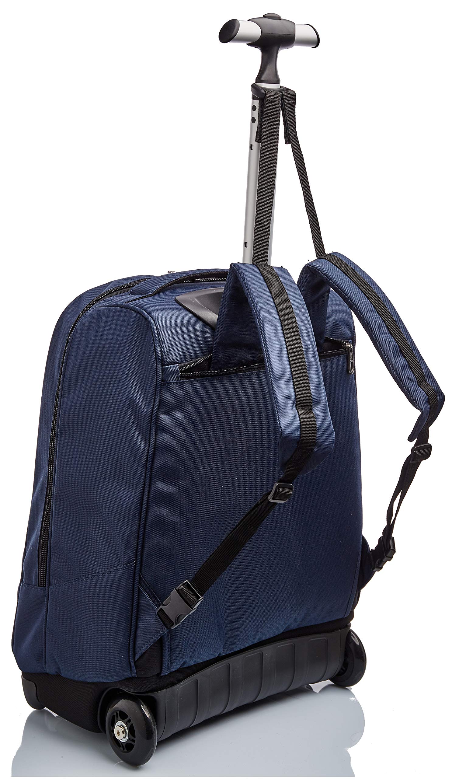 **Invicta Eco-Friendly 2-in-1 Trolley & Backpack - Blue Benin Material - Perfect for Travel, Commuting & Outdoor Adventures**