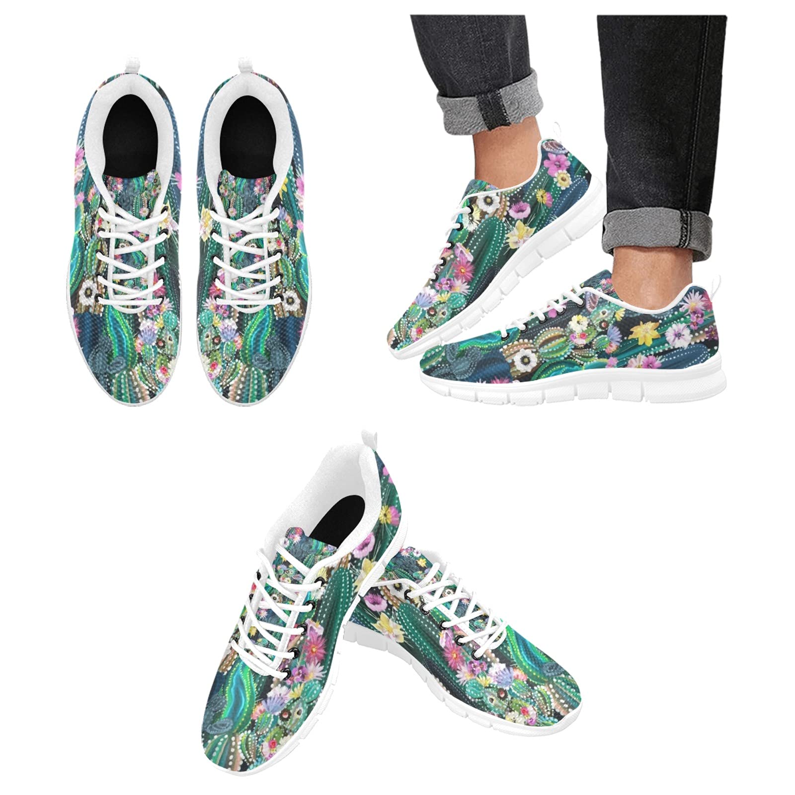 ANANGTEE Women's Balloon Animal Print Sneakers - Fashion Casual Slip-On Tennis Shoes for Walking, Lightweight Breathable with Arch Support & Non-Slip Sole | Perfect for Work, Travel, Gym & Everyday Wear