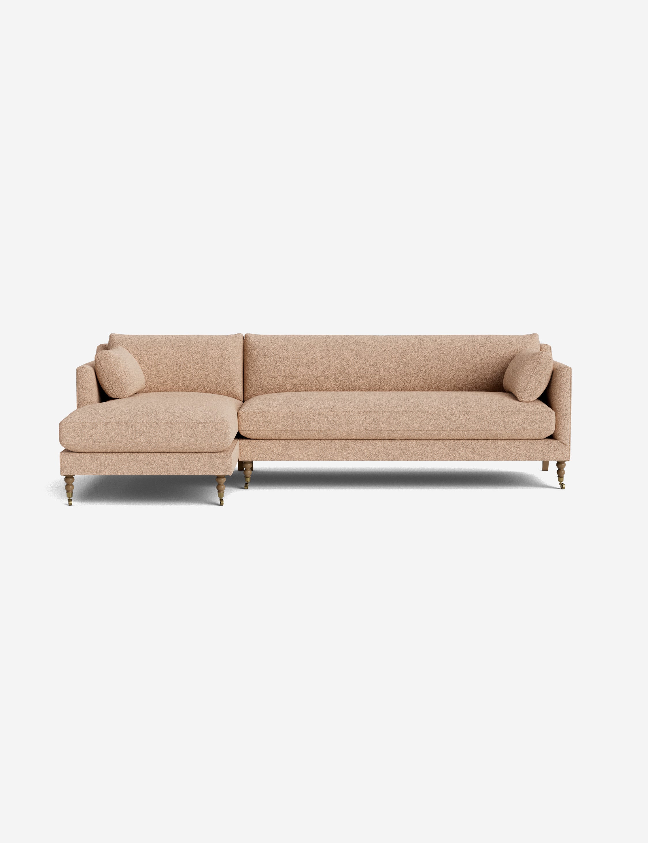 Fabienne Sectional Sofa - Modern L-Shaped Couch with Reversible Chaise, Soft Fabric Upholstery for Living Room, Family Room & Home Theater