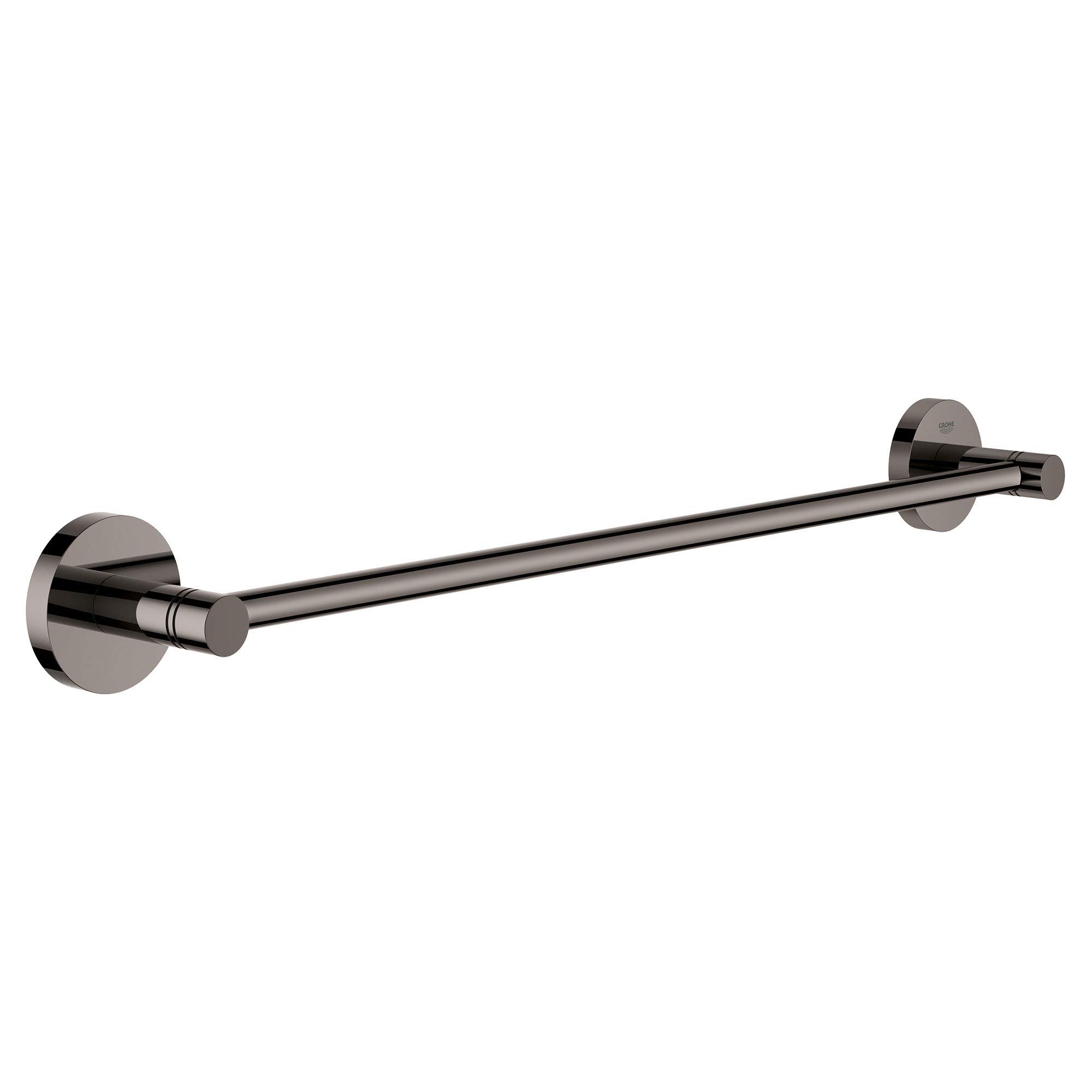 GROWE 40688A01 Essentials Towel Bar - Modern Hard Graphite Finish Bathroom Accessory for Stylish & Functional Home Decor - Perfect for Bathrooms, Kitchens & Laundry Rooms