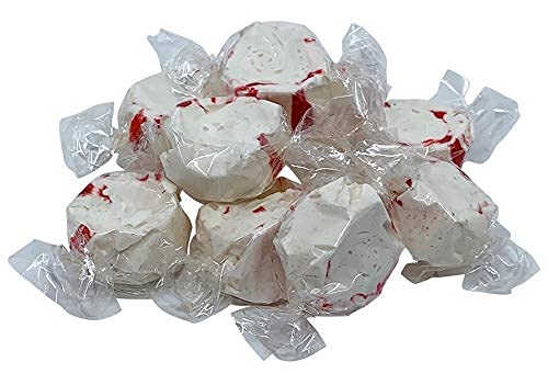 Delish Gourmet Candy Cane Peppermint Taffy Chews - 5 lbs Bulk Bag of Soft, Individually Wrapped Kosher Mint Taffies | Perfect for Holiday Gifts, Party Favors & Office Treats
