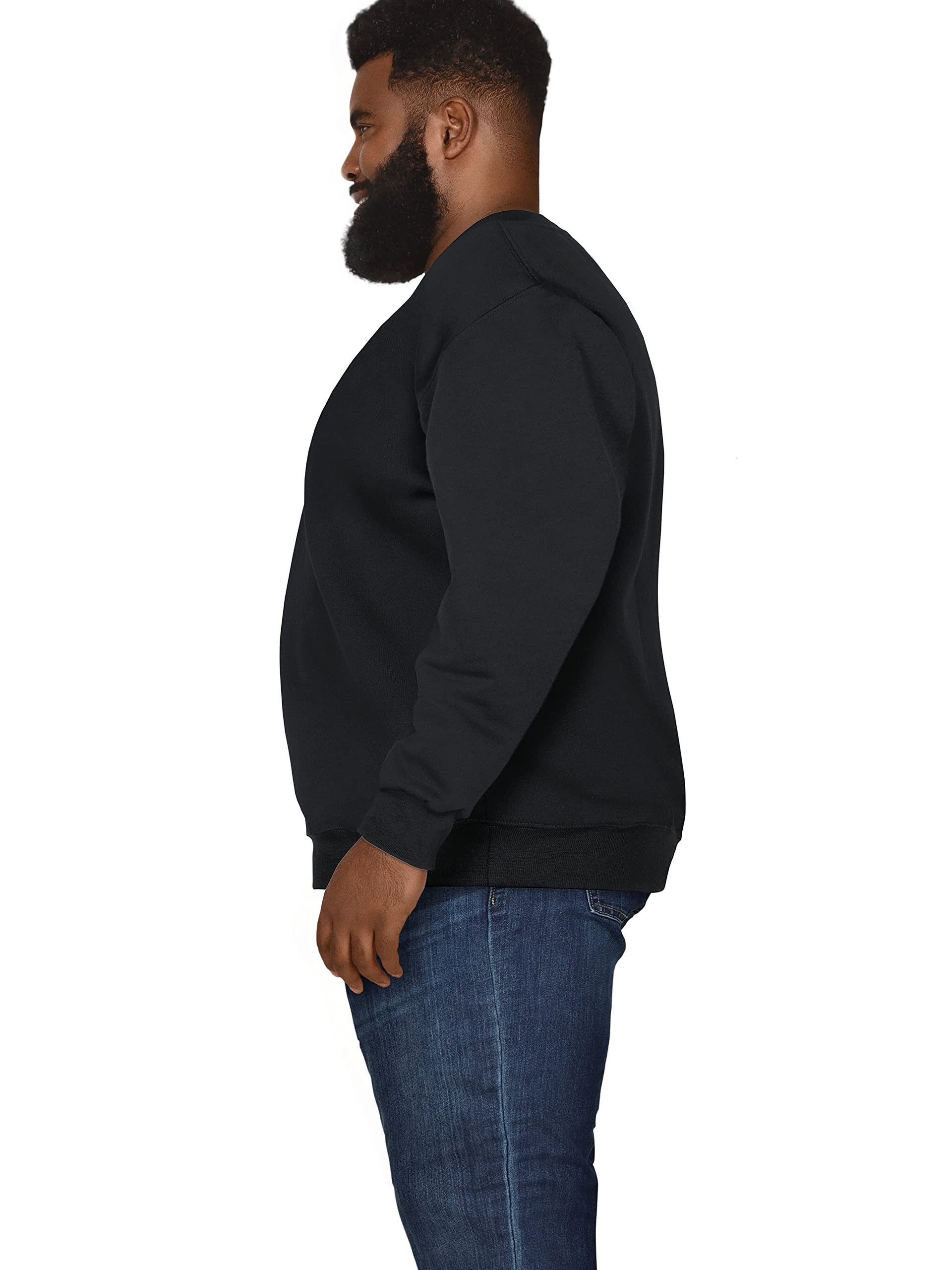 Fruit of the Loom Men's Big and Tall Fleece Crewneck Sweatshirt - Soft & Comfortable Pullover for Casual Wear, Work & Outdoor Activities