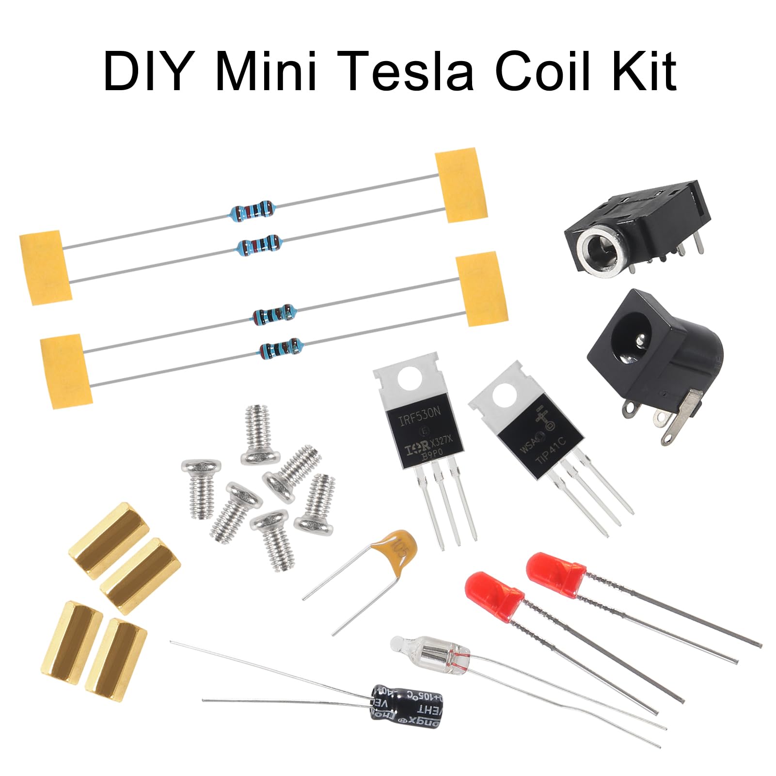 DIY Tesla Coil Kit - Mini Music Tesla Coil Electronic Learning Set for Science Experiments & STEM Projects - Perfect for Home Schooling, Physics Demonstrations & Science Fair Projects