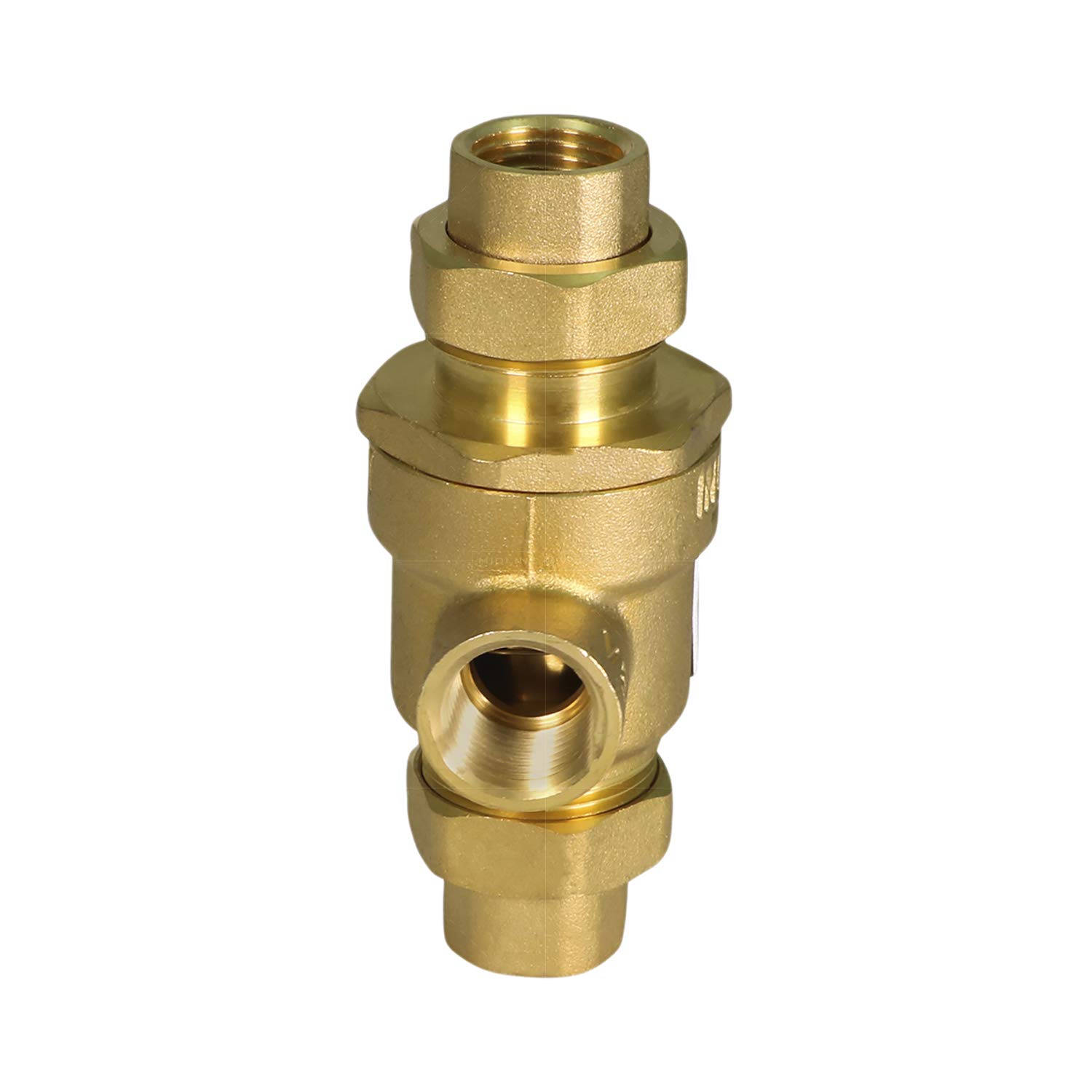 190U012-5 Midline Backflow Preventer Valve - 1/2 Inch FIP Connections, Cast Iron & Brass Construction (5-Pack) for Hydronic Heating Systems | Perfect for Boiler Protection & Water Circulation Safety