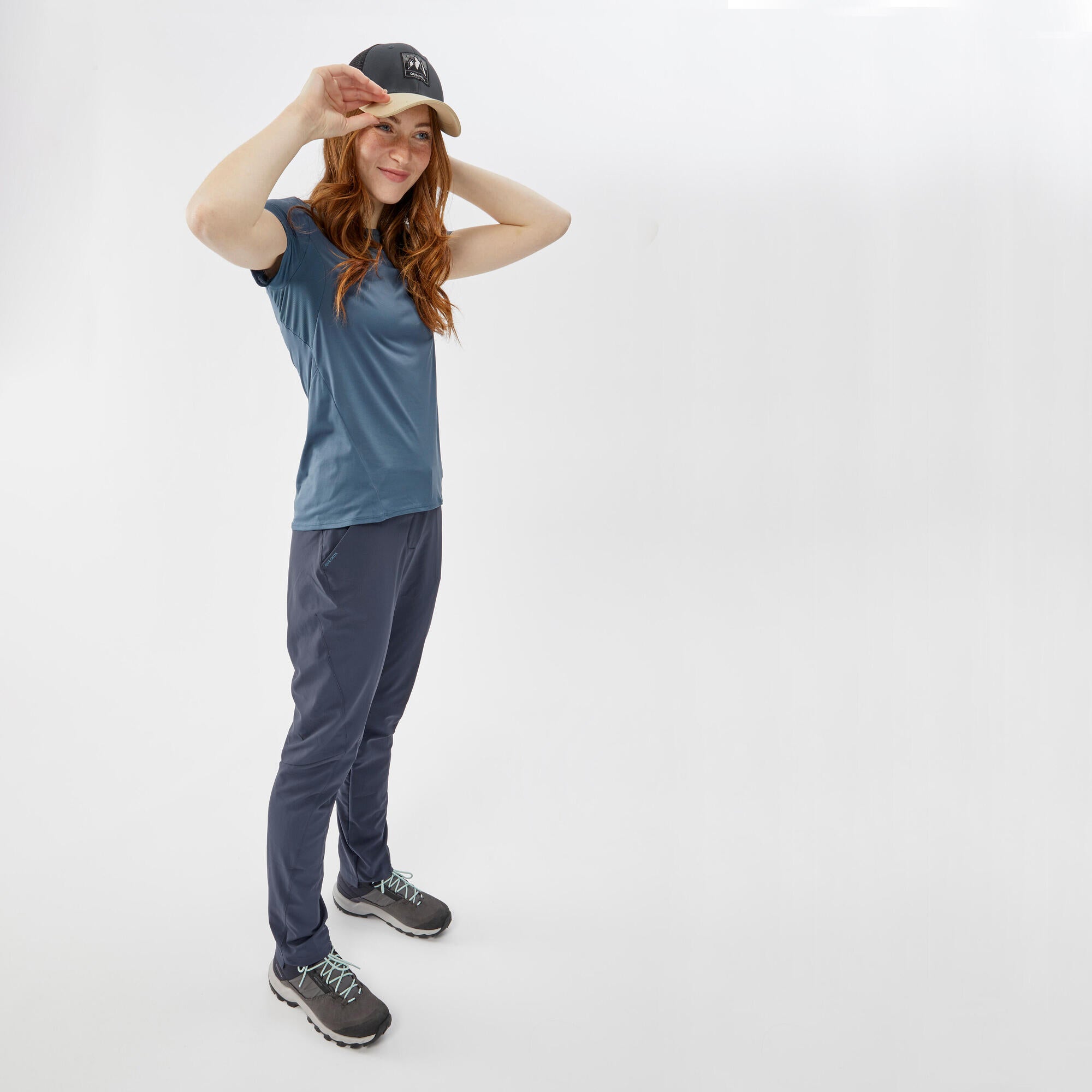 Quechua Women's Hiking Pants MH100 - Lightweight Quick-Dry Outdoor Trekking Trousers for Mountain Climbing & Trail Walking - Perfect for Hiking, Camping & Travel Adventures