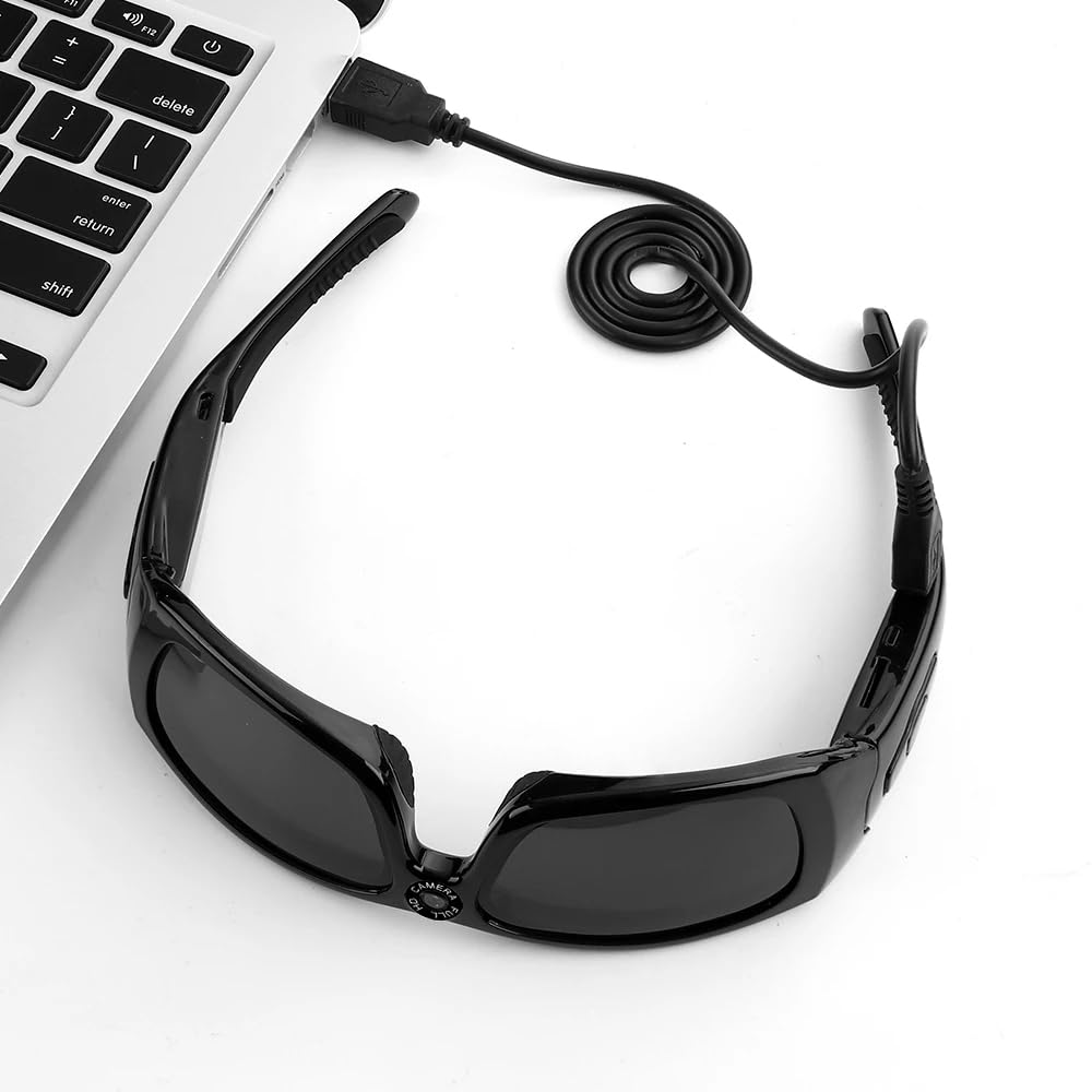 Full HD 1080P Camera Glasses with Bluetooth - Polarized Lens Wearable Video Sunglasses for Men & Women | Hands-Free Recording for Sports, Travel & Outdoor Adventures