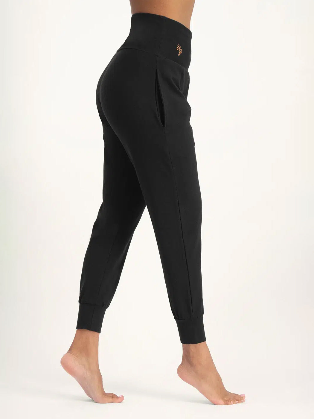 Urban Goddess Bhumi Yoga Pants - Onyx Black | High Waisted Workout Leggings for Women | Perfect for Yoga, Gym & Lounge Wear