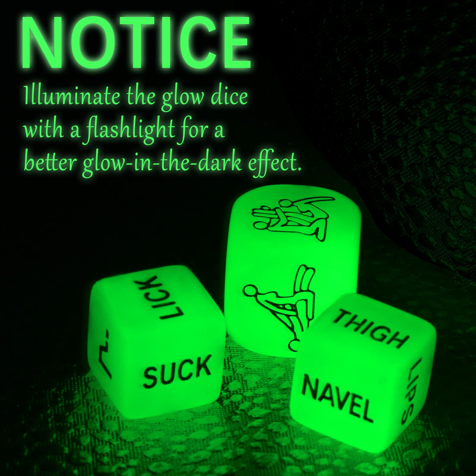 Romantic Couple Sex Dice Game - Naughty Position Dice for Foreplay & Intimacy | Adult Sex Toy for Couples, Lovers & Spice Up Your Bedroom Fun