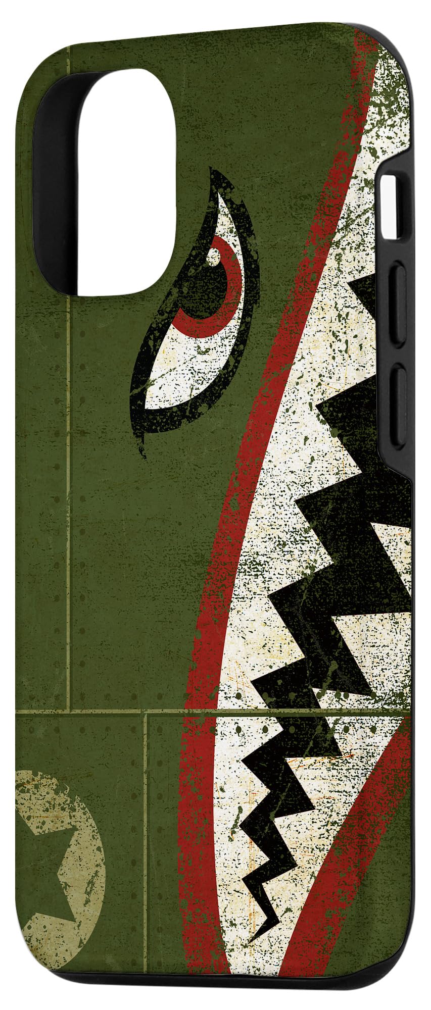 iPhone 12/12 Pro Case with WWII P-40 Fighter Plane Shark Mouth Warbird Nose Art Design - Durable Protective Cover for Daily Use, Travel & Military History Enthusiasts