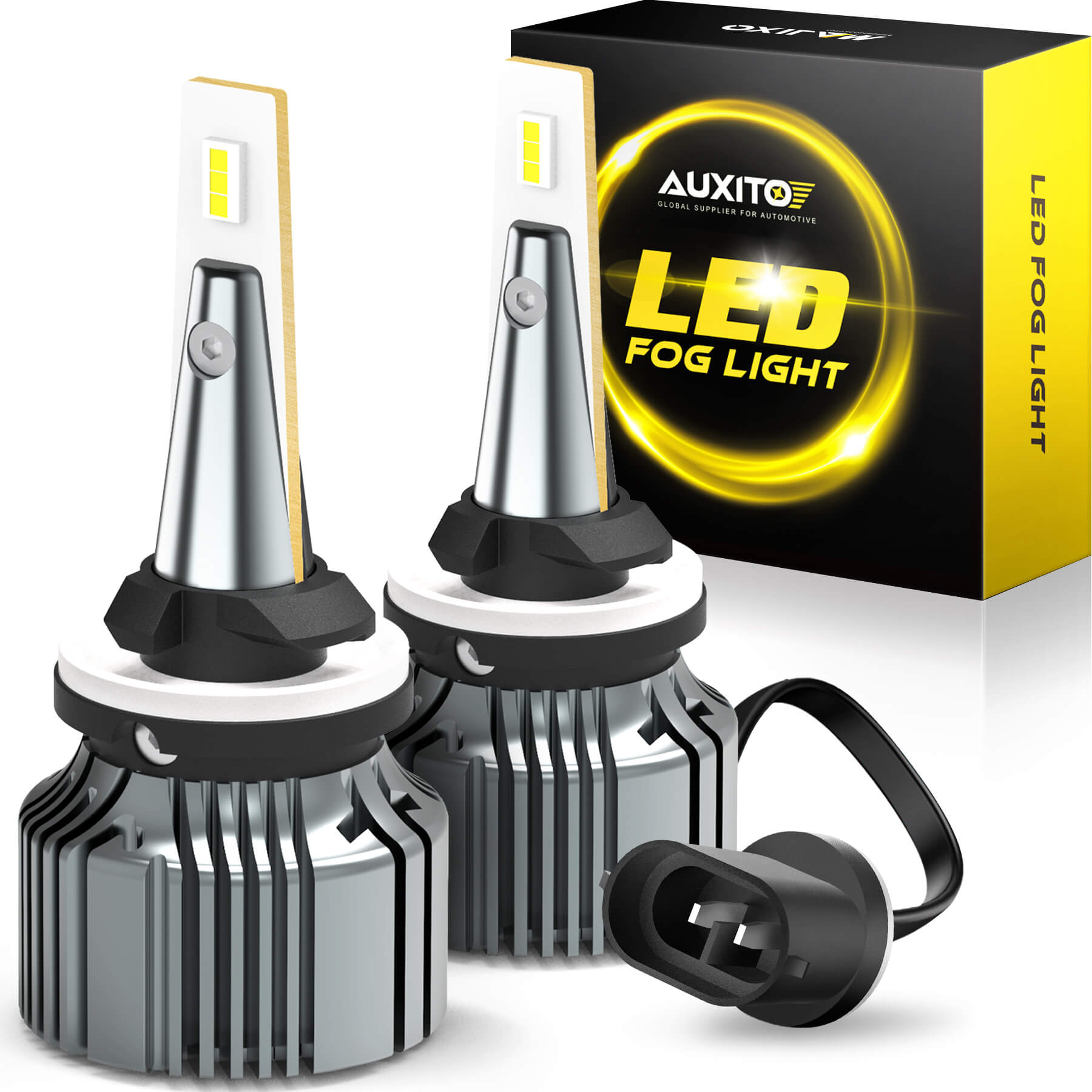 2001-2002 Chevy Silverado 1500 LED Fog Light Bulbs - 880 Series 6500K White Bright Replacement for Improved Visibility in Rain & Fog Driving Conditions