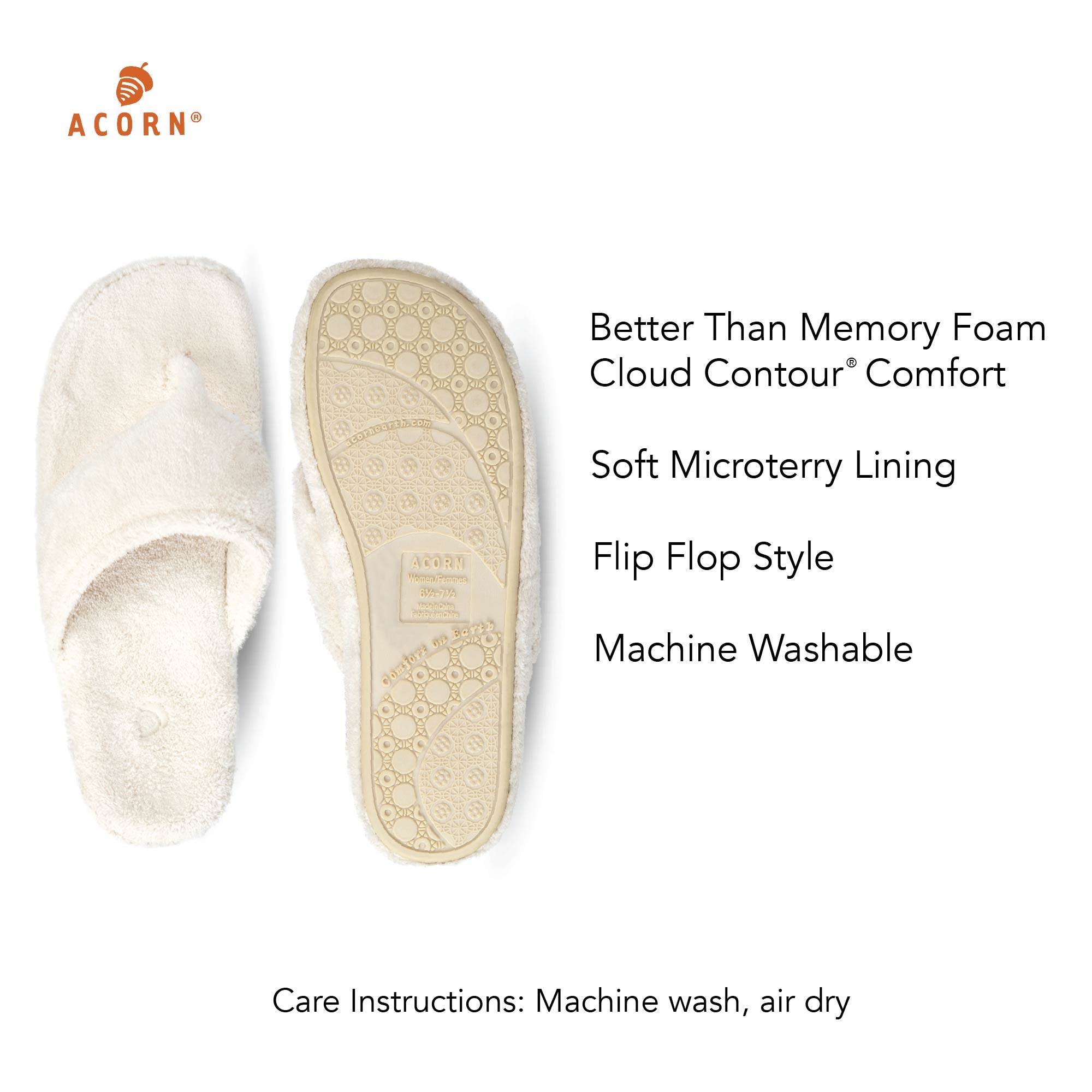 Comfortable Women's Spa Flip Flop Slippers - Soft Memory Foam Sandals for Relaxation at Home, Beach & Poolside Use