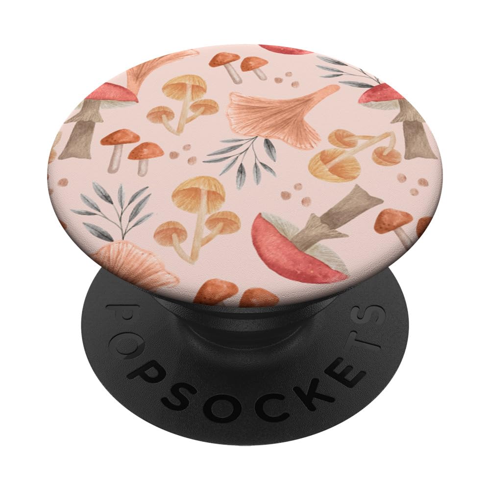 Mushroom Pattern Phone Grip Stand with Adhesive - PopSockets PopGrip for iPhone Samsung Galaxy - Perfect for Gaming, Selfies & Hands-Free Use