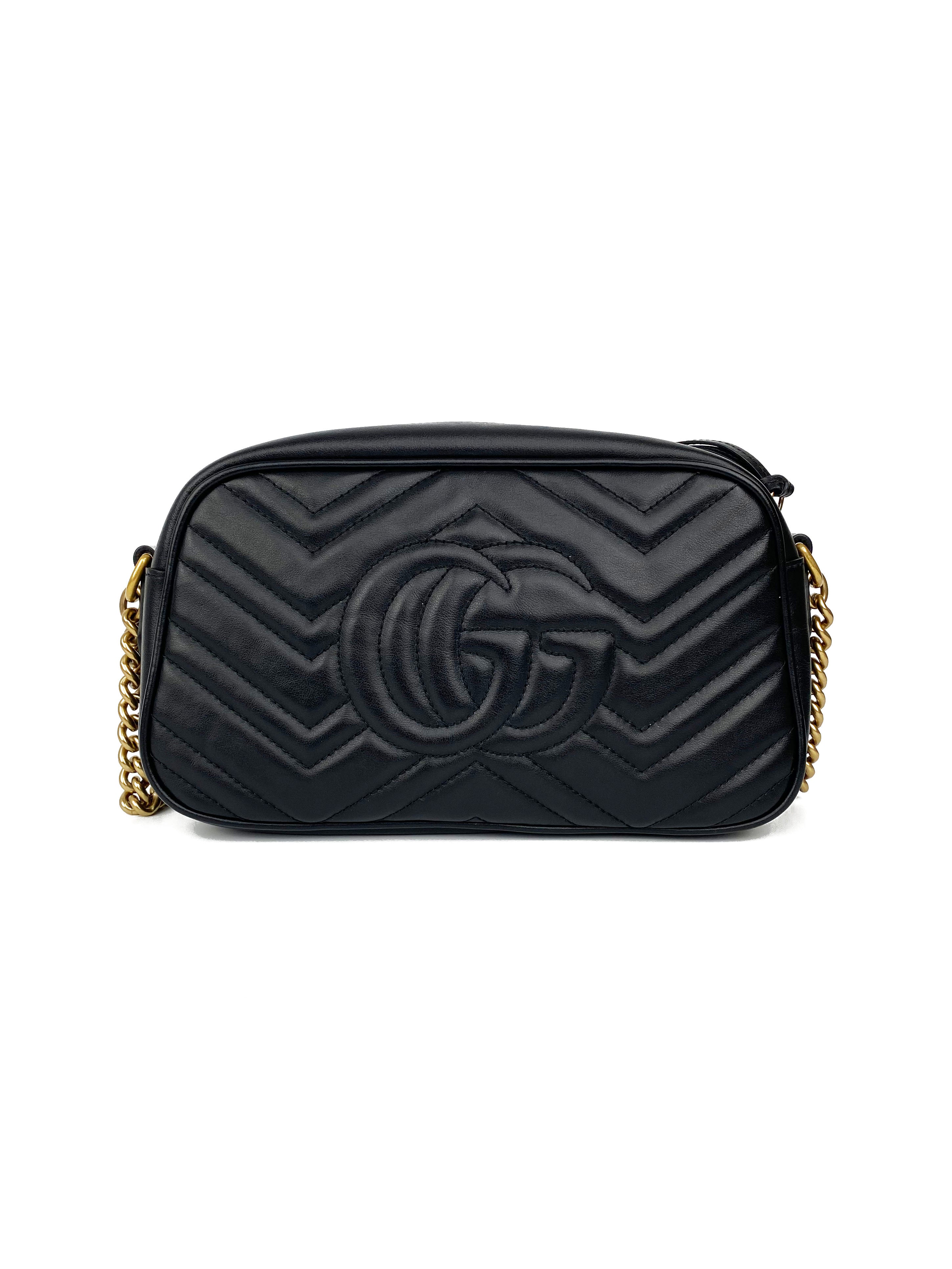 Gucci GG Marmont Small Black Leather Shoulder Bag for Women - Perfect for Work, Travel & Evening Out