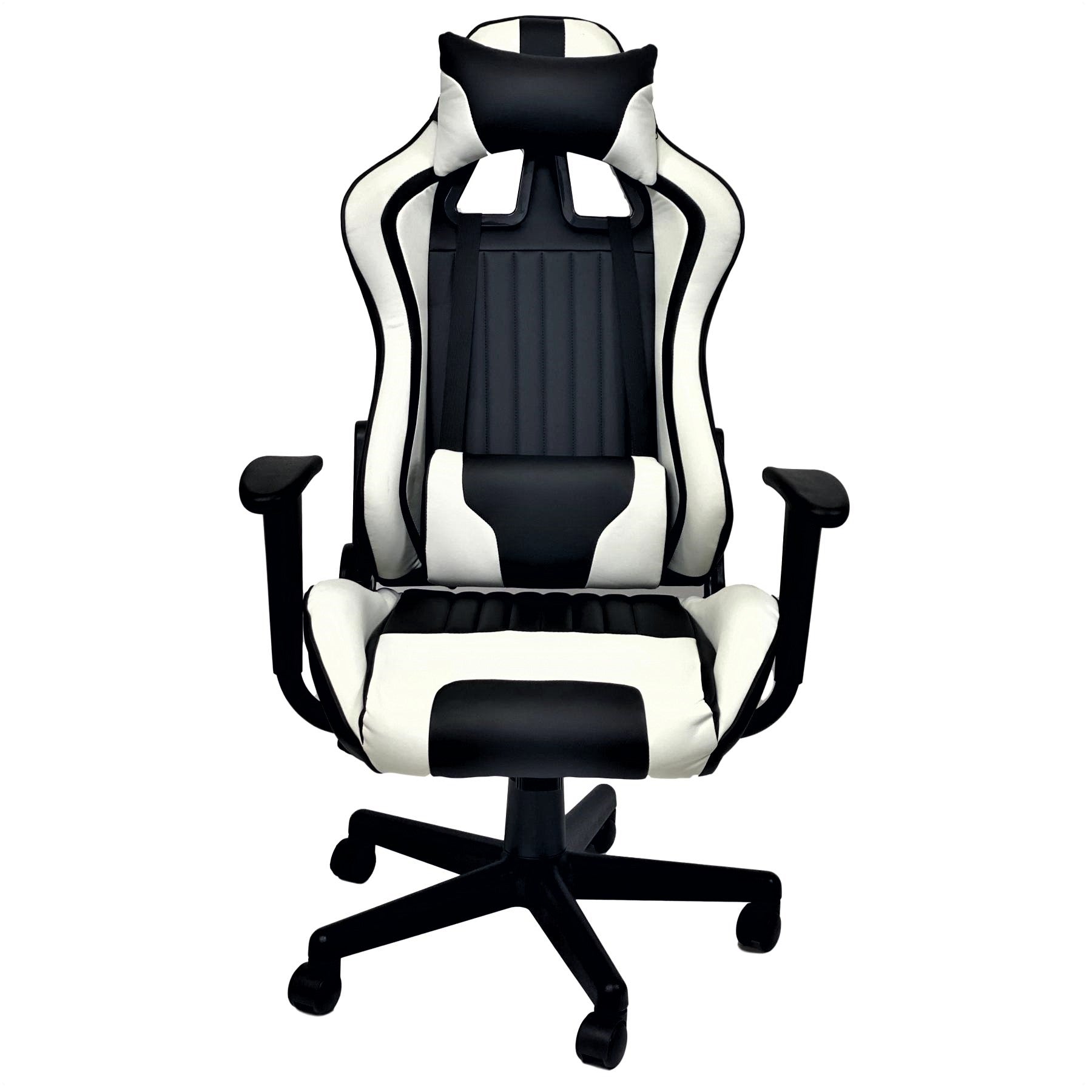 TITAN X SERIES 1063 Ergonomic Gaming Chair - Black & White - High Back Racing Style with Lumbar Support - Perfect for PC, Console Gaming & Home Office