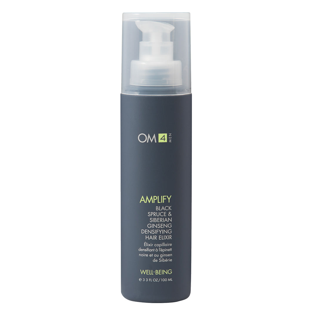 Organic OM4 Amplify Hair Growth Serum for Men - Black Spruce & Siberian Ginseng Extract - Thickening & Densifying Elixir to Reduce Hair Loss & Stimulate Follicles - Perfect for Thinning Hair & Receding Hairline Care