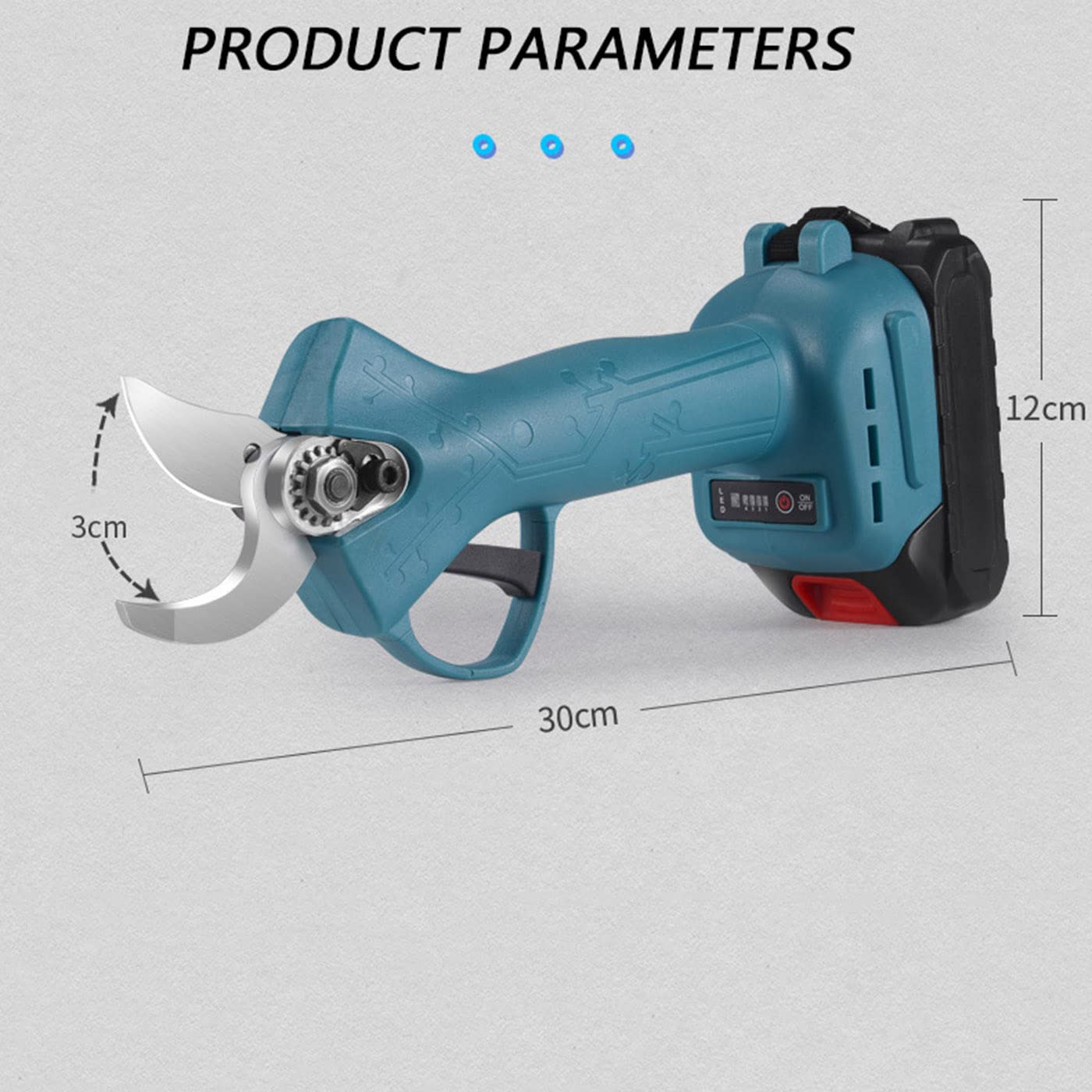 Electric Pruning Shears - Lithium Battery Garden Shears for Thick Branches & Fruit Trees | Perfect for Orchard & Gardening