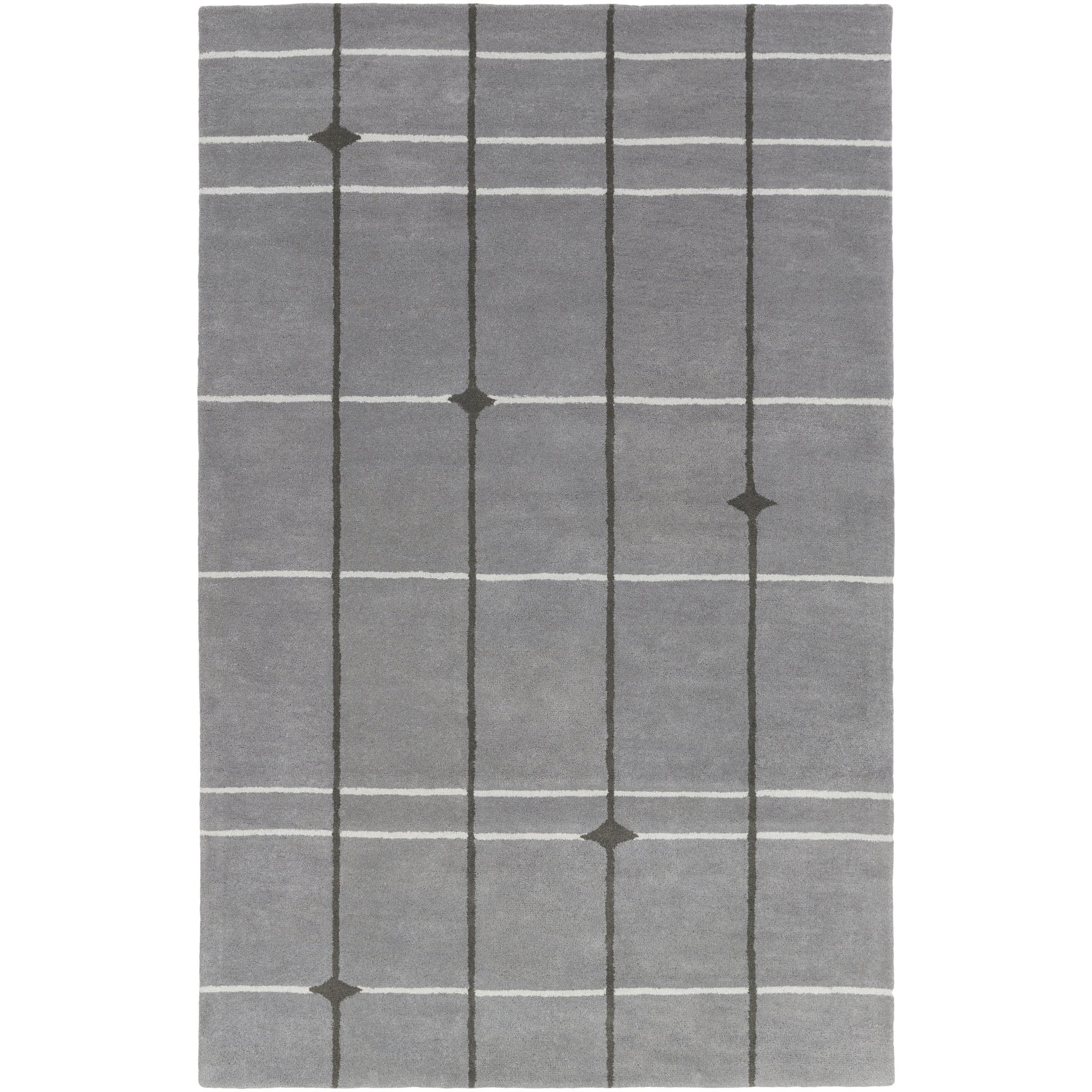 4' x 6' MOD POP Area Rug in Medium Gray - Modern Geometric Design for Living Room, Bedroom & Office Decor