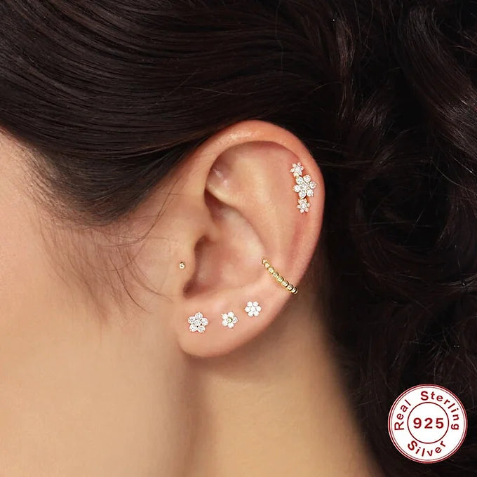 16G Flat Back Crescent Moon Stud Earrings - Labret Back Body Jewelry for Cartilage, Helix, Tragus | Perfect for Everyday Wear & Piercing Lovers