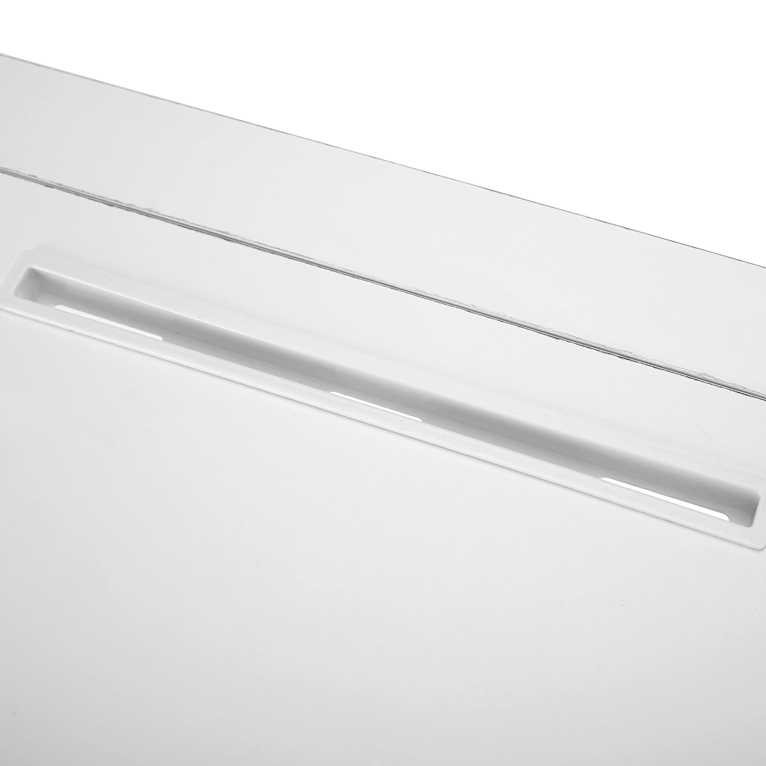 No-Tools Assembly Folding Desk with Tablet Slot - Compact Urban Workspace Solution for Small Apartments, Dorm Rooms & Home Offices - White Modern Study Desk