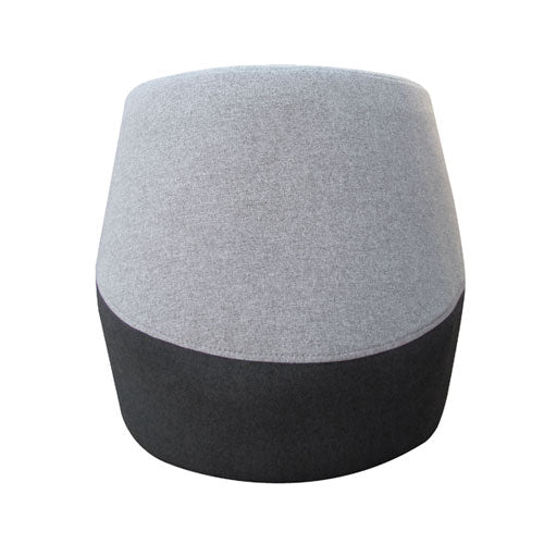 Grey Tulip Ottoman - Soft Round Footstool Pouf with Removable Cover for Living Room, Bedroom & Nursery - Perfect for Extra Seating or Footrest