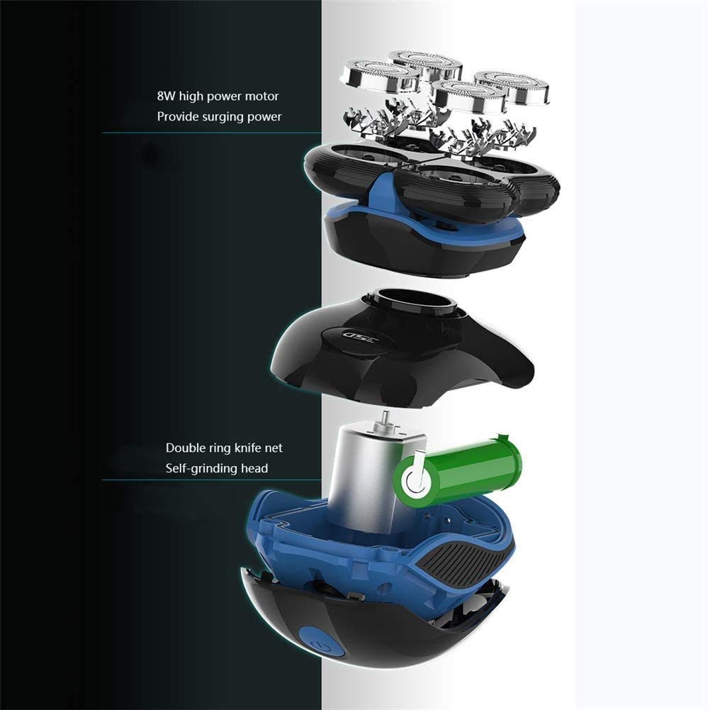 5-in-1 Electric Shaver for Men - Fast Charging 5D Floating Waterproof Razor with Nose Hair Trimmer & Facial Cleansing Brush | Perfect for Travel, Gym & Daily Grooming