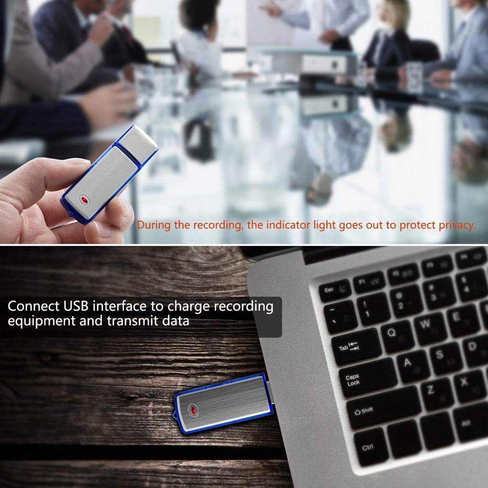 M S TECH 8GB USB Pen Drive Voice Recorder - 120 Hours Clear Audio Storage, Hidden Spy Device for Meetings, Lectures & Interviews | Portable Mono Recording Device for Business & Education