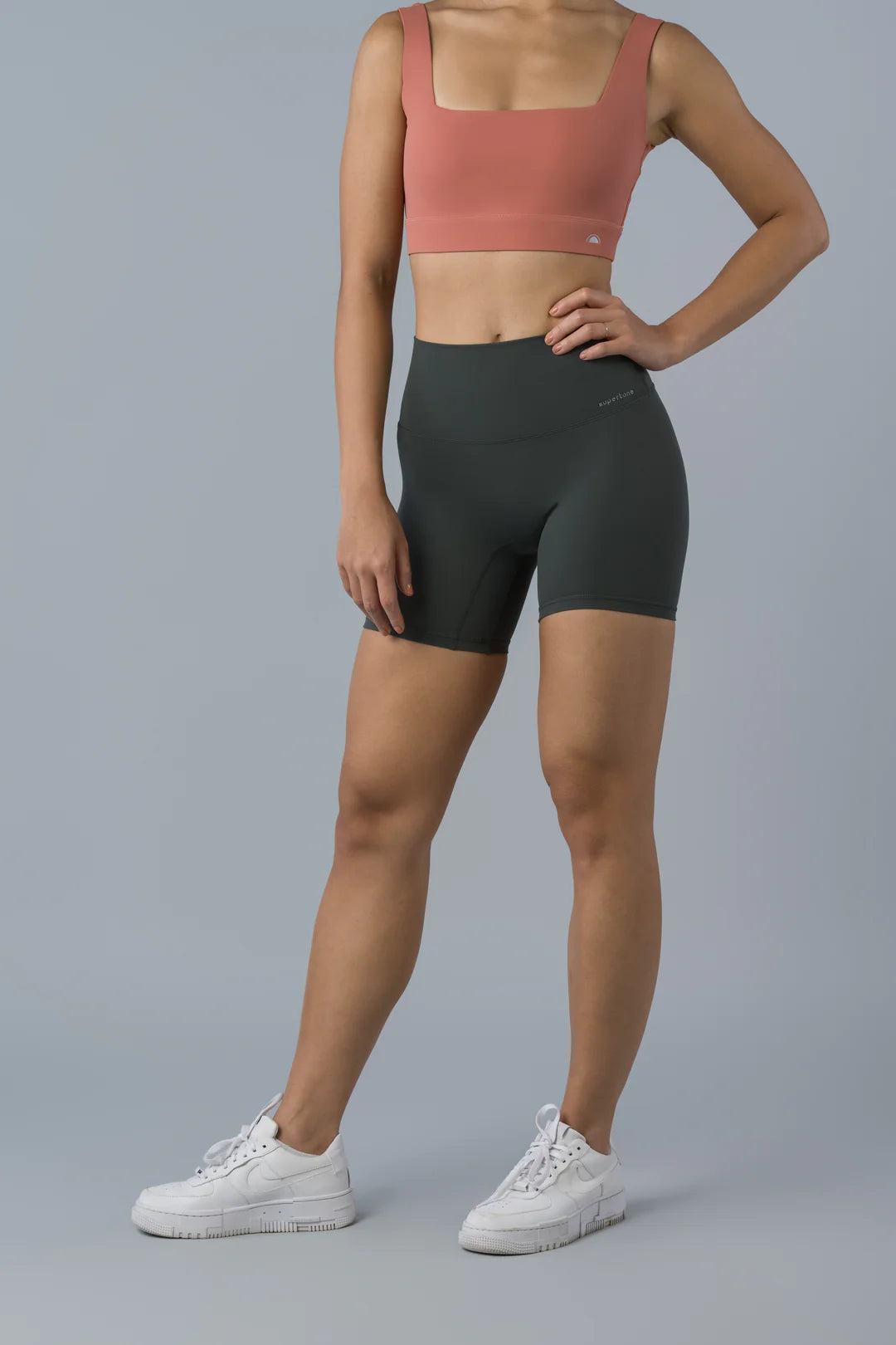 Women's High Waist Demi Biker Shorts - Yoga, Workout & Running Compression Shorts for Cycling, Gym & Activewear