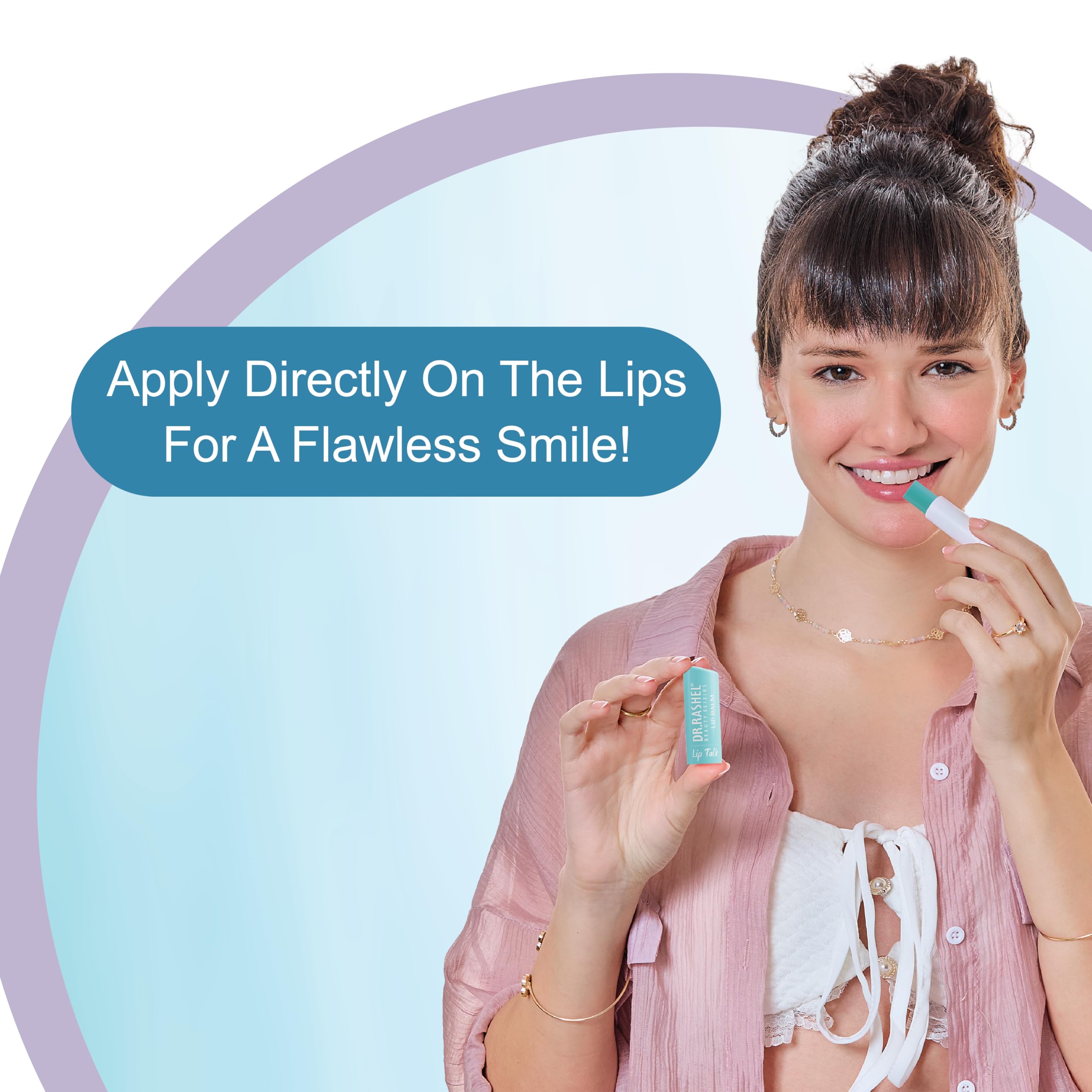 Dr. Rashel Hyaluronic Acid Lip Balm - 4.5g Tinted Lip Moisturizer with Vitamin E & Natural Oils for Dry, Chapped Lips | Intense Hydration, UV Protection | Perfect for Daily Use, Winter Care & Makeup Base