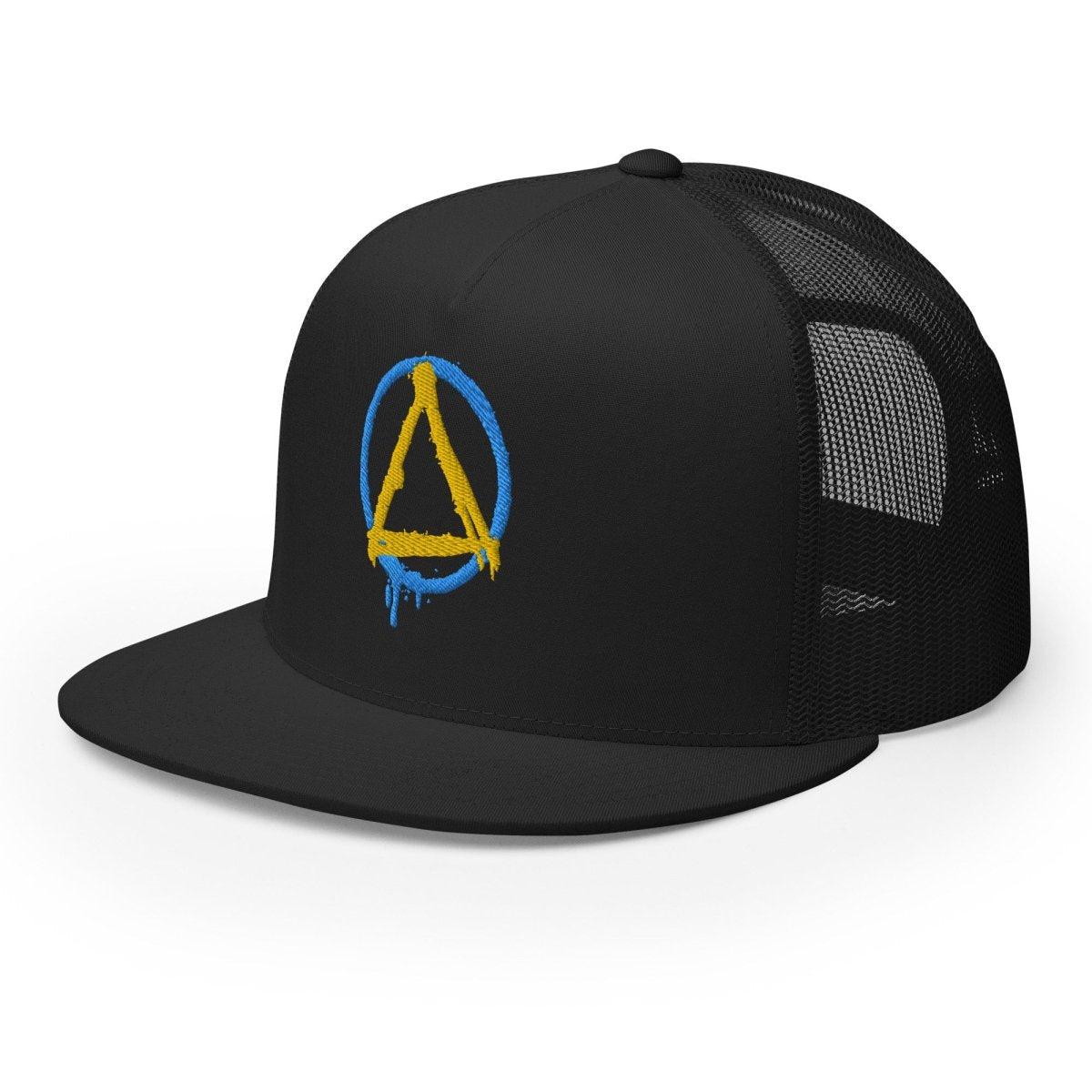 Graffiti Sobriety Symbol Trucker Hat - Stylish Baseball Cap for Recovery Support & Streetwear Fashion - Perfect for AA Meetings, Concerts, and Urban Outfits