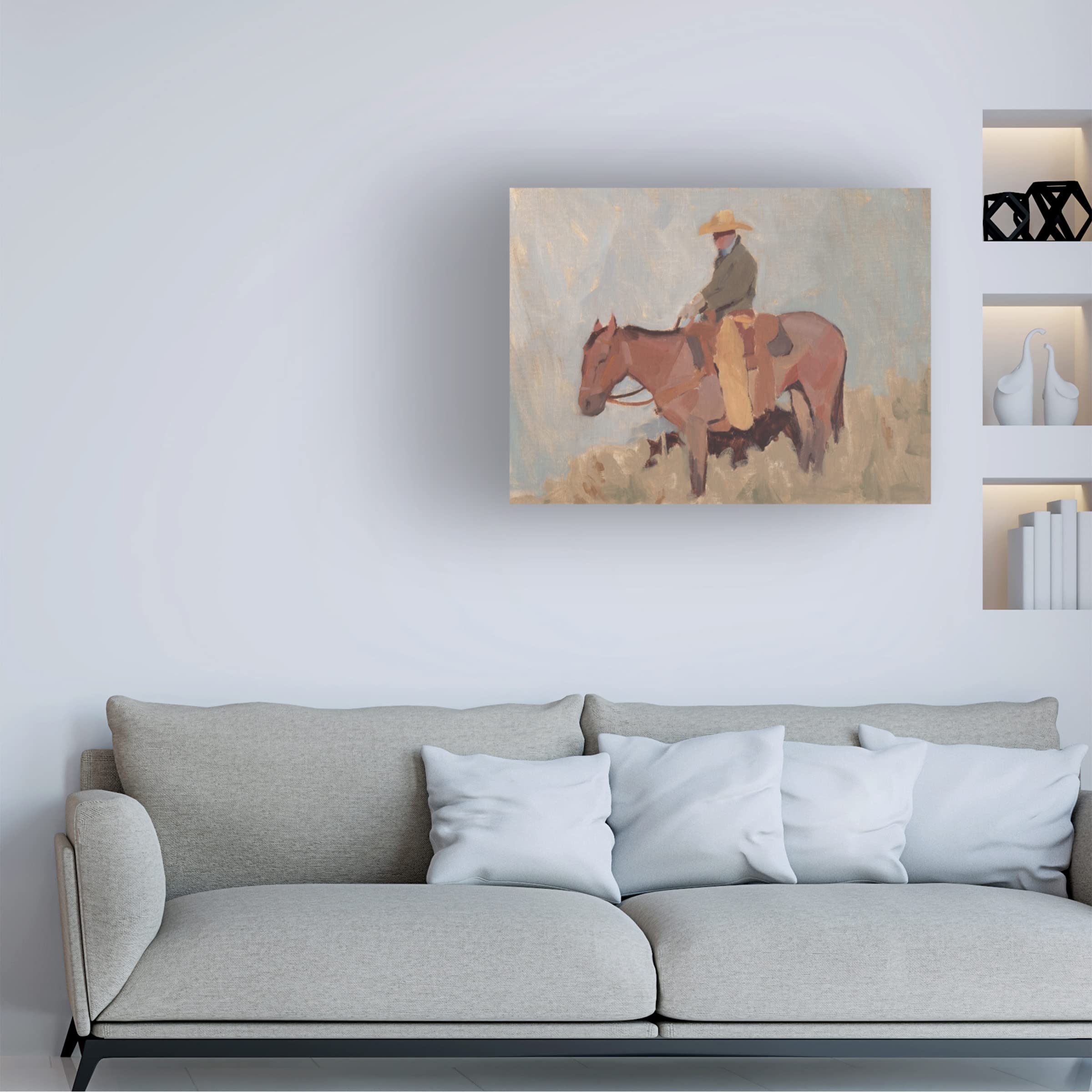 Jacob Green 'Ranch Hand II' Western Cowboy Canvas Wall Art - Premium Trademark Fine Art Print for Living Room, Office & Western Home Decor