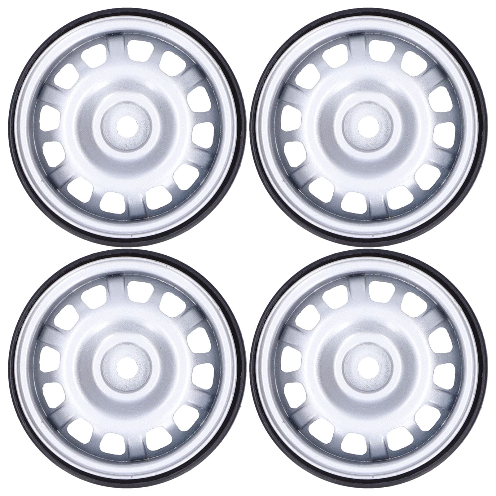 High-Quality RC Wheel Hubs - Durable Zinc Alloy Metal 12-Hole Wheel Hub for AXIAL RC Cars (Silver) | Perfect for Off-Road, Crawling & RC Vehicle Upgrades