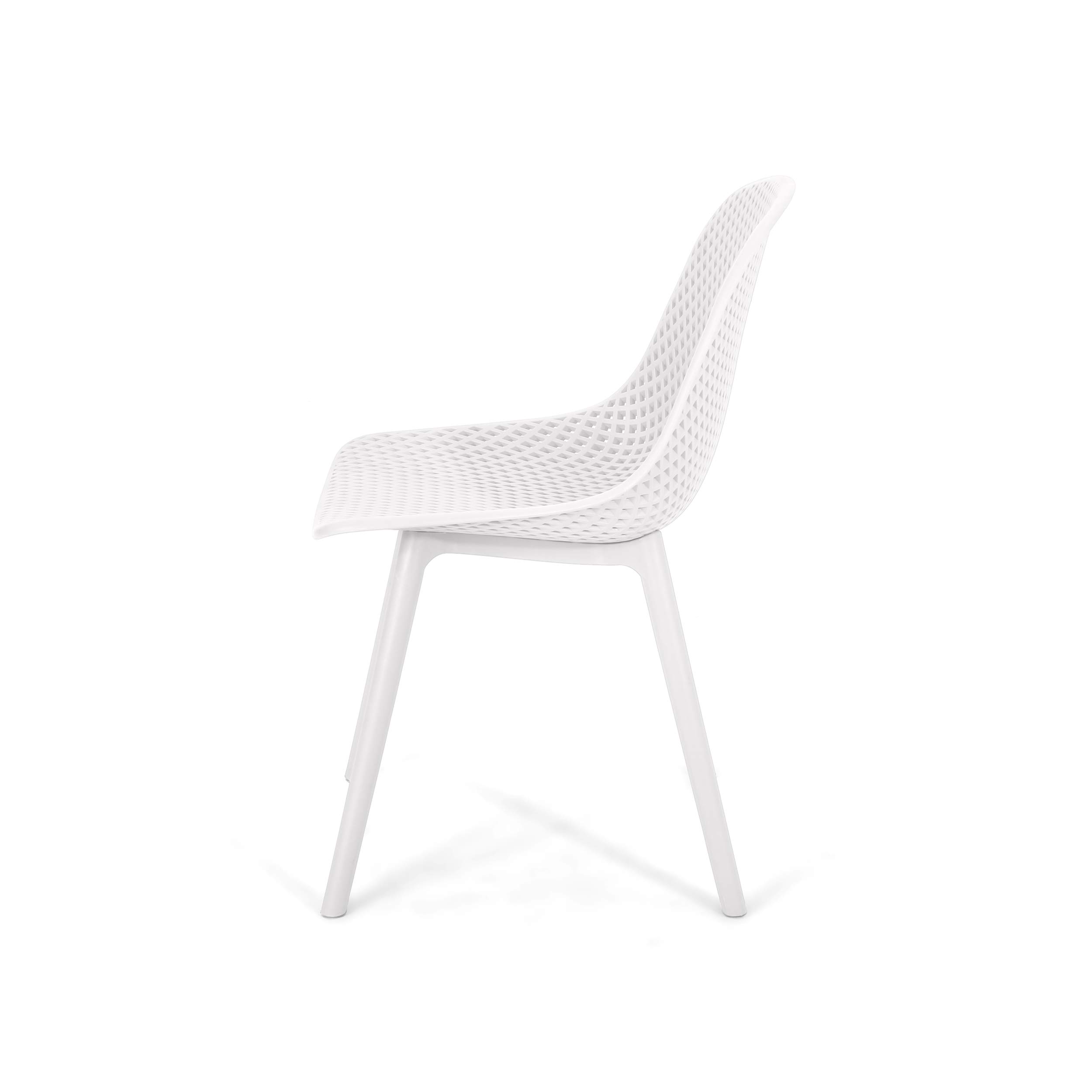 Christopher Knight Home Darleen Outdoor Dining Chairs (Set of 2) - Weather-Resistant White Patio Furniture for Garden, Poolside & Backyard Dining