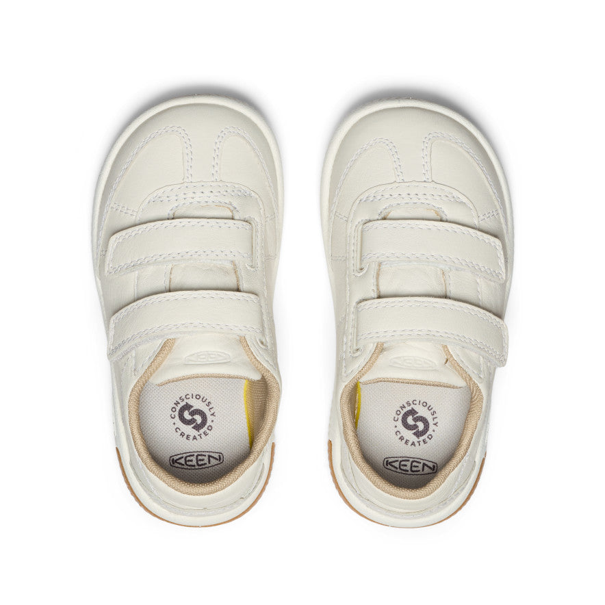 KNX T Toe Sneakers for Toddlers & Little Kids - Star White/Star White | Comfortable Lightweight Walking Shoes for Boys & Girls - Perfect for Playground, School & Everyday Wear
