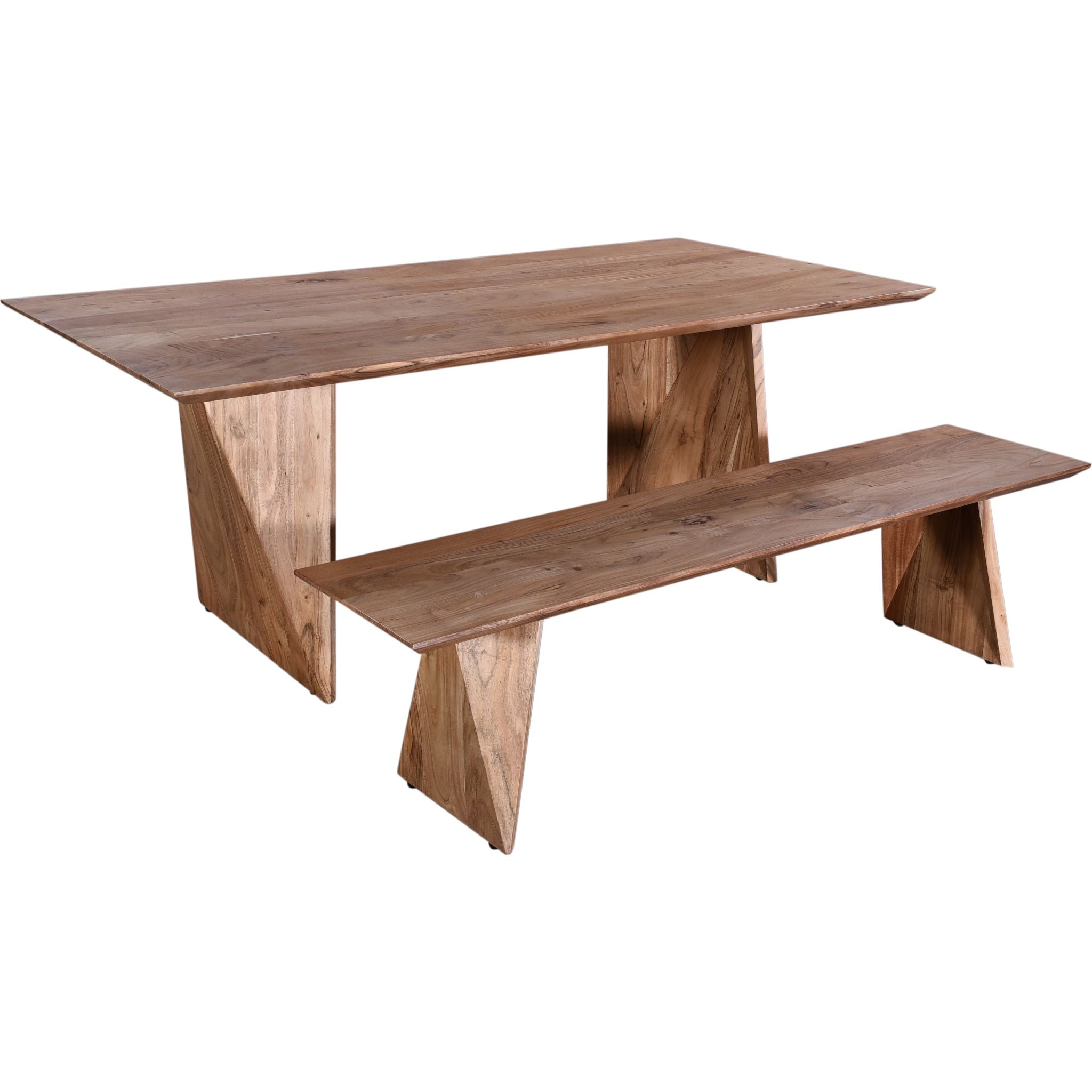Anders Solid Wood Dining Table - Natural Finish - 1568570K - Perfect for Farmhouse, Rustic & Modern Dining Rooms