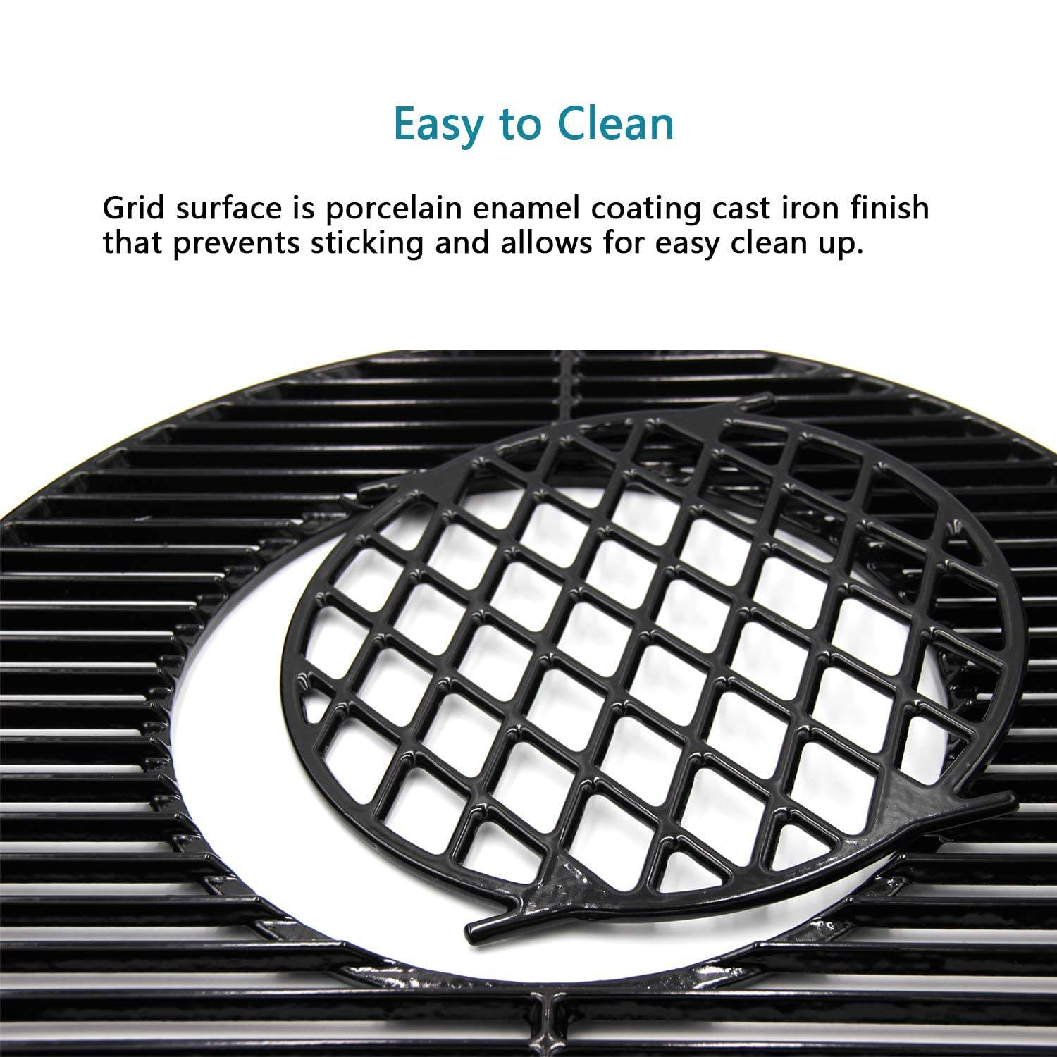 Non-Stick Polished Porcelain Coated Grill Grates for Weber 22